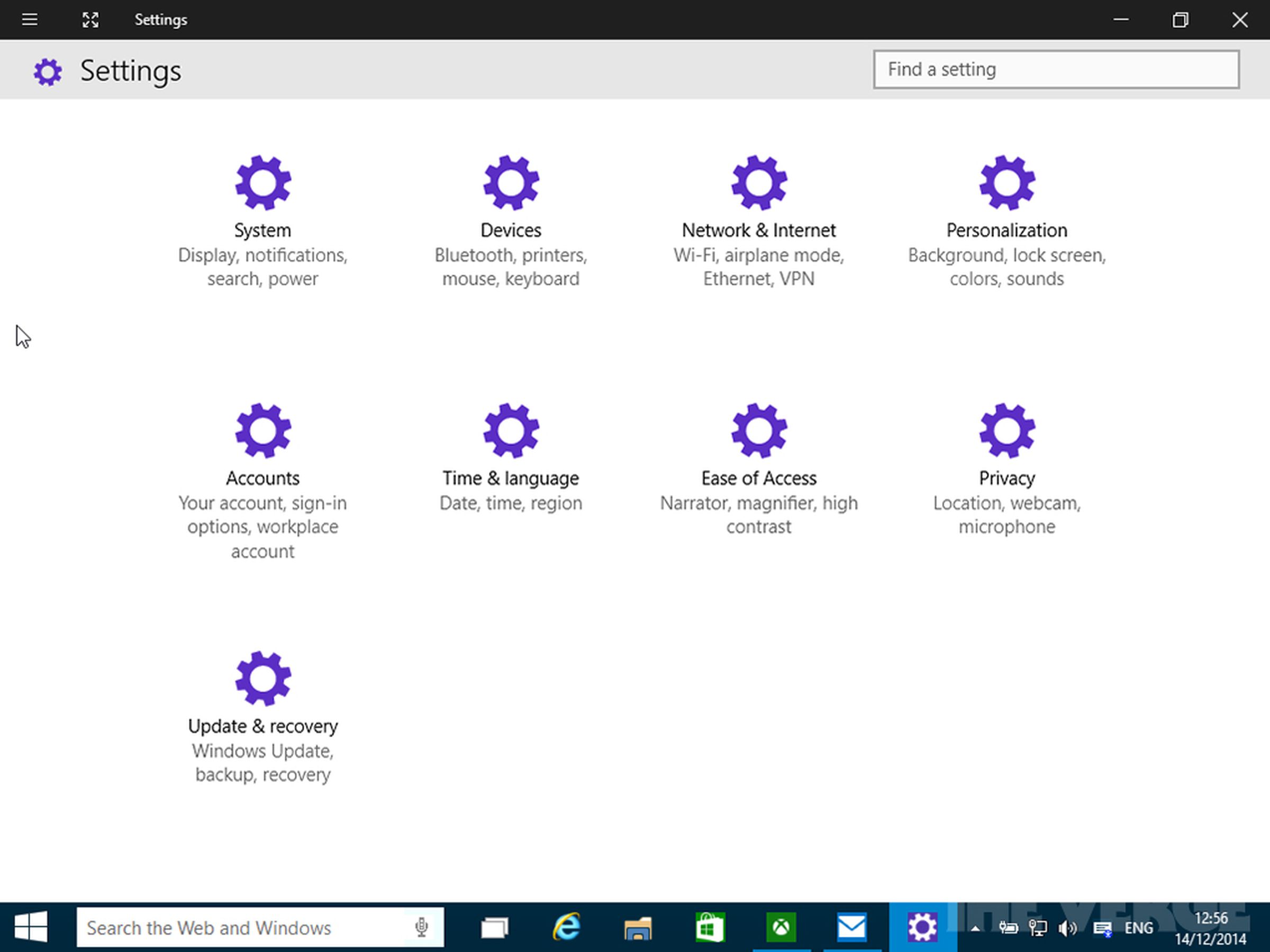 Windows 10 build 9901 screenshots