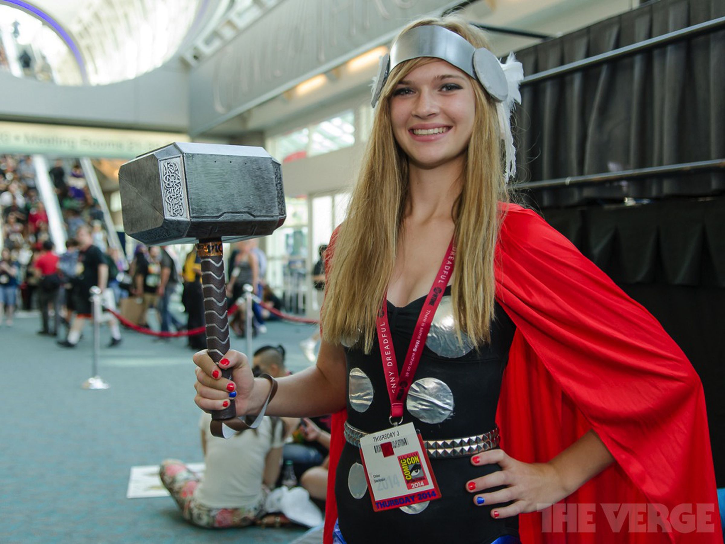 Women cosplaying as Thor
