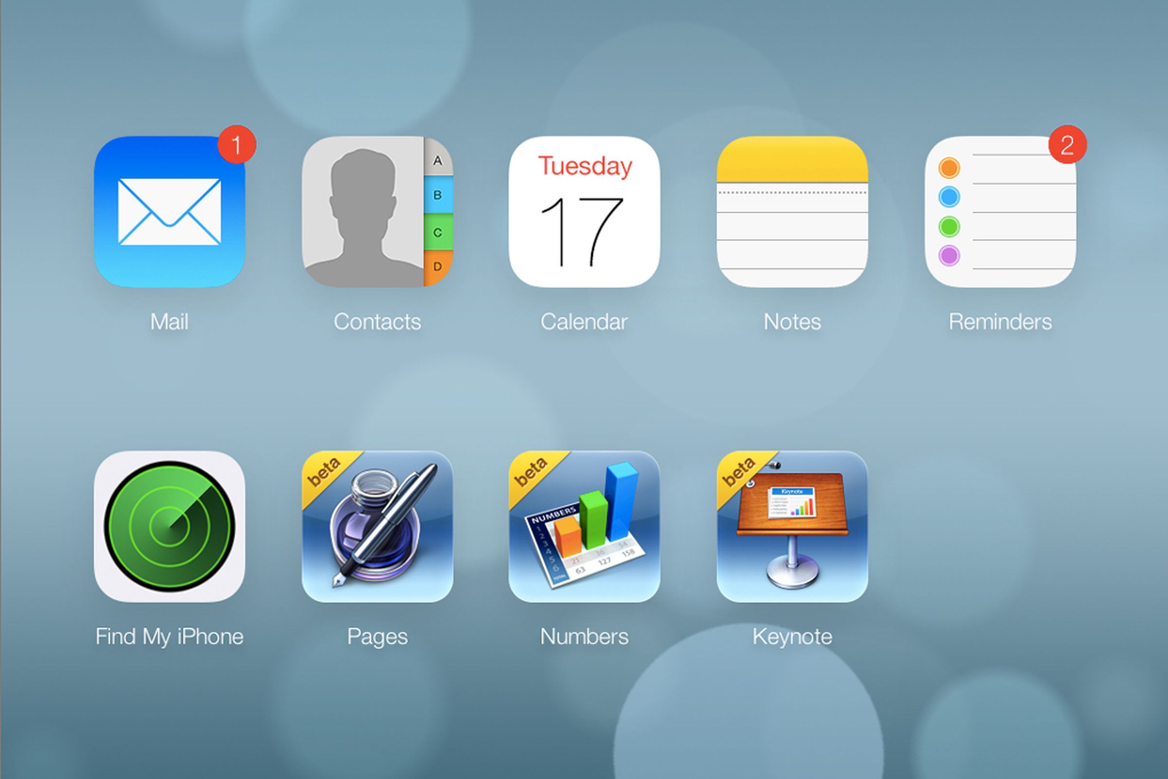 Redesigned iCloud
