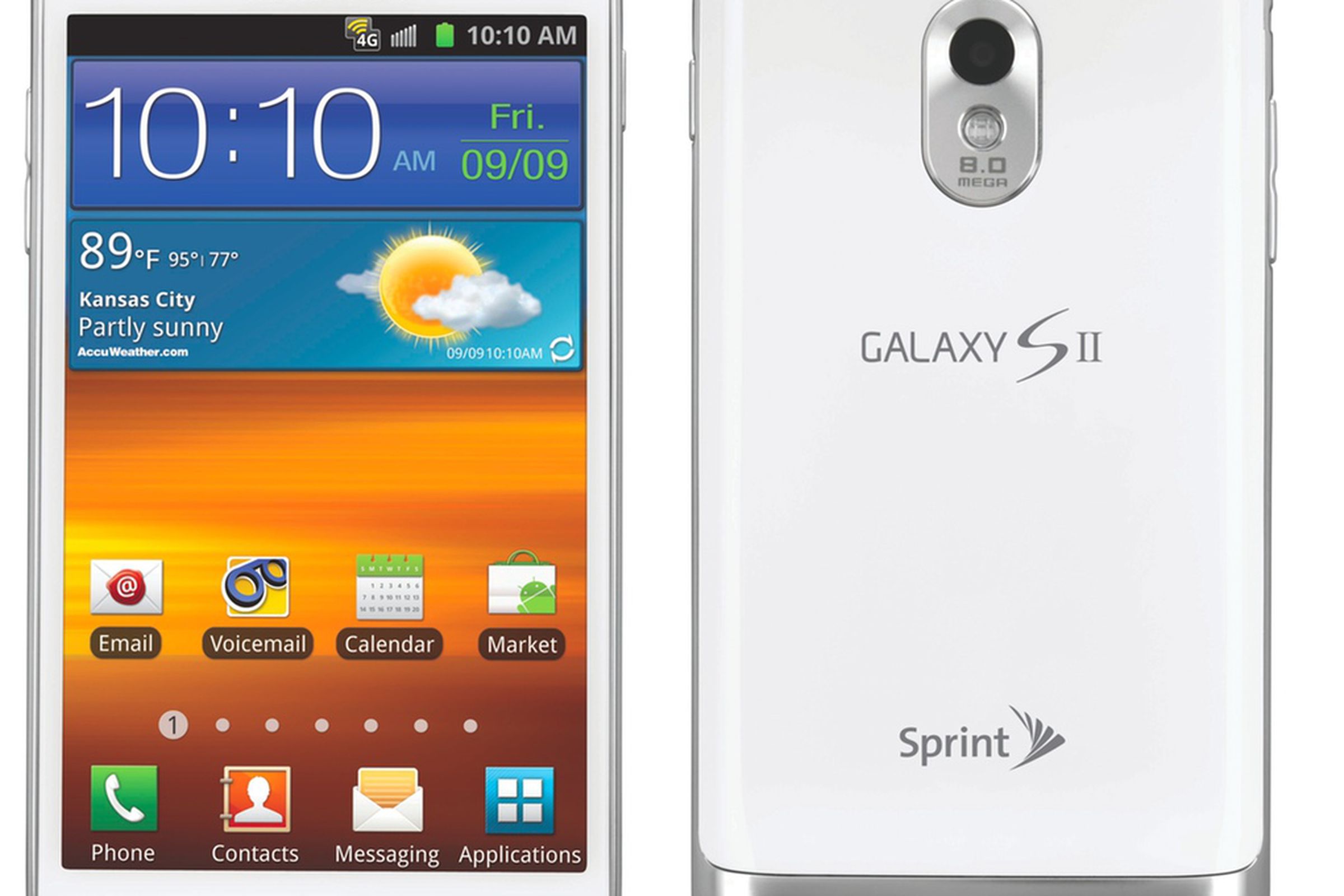 White Galaxy S II Epic 4G Touch