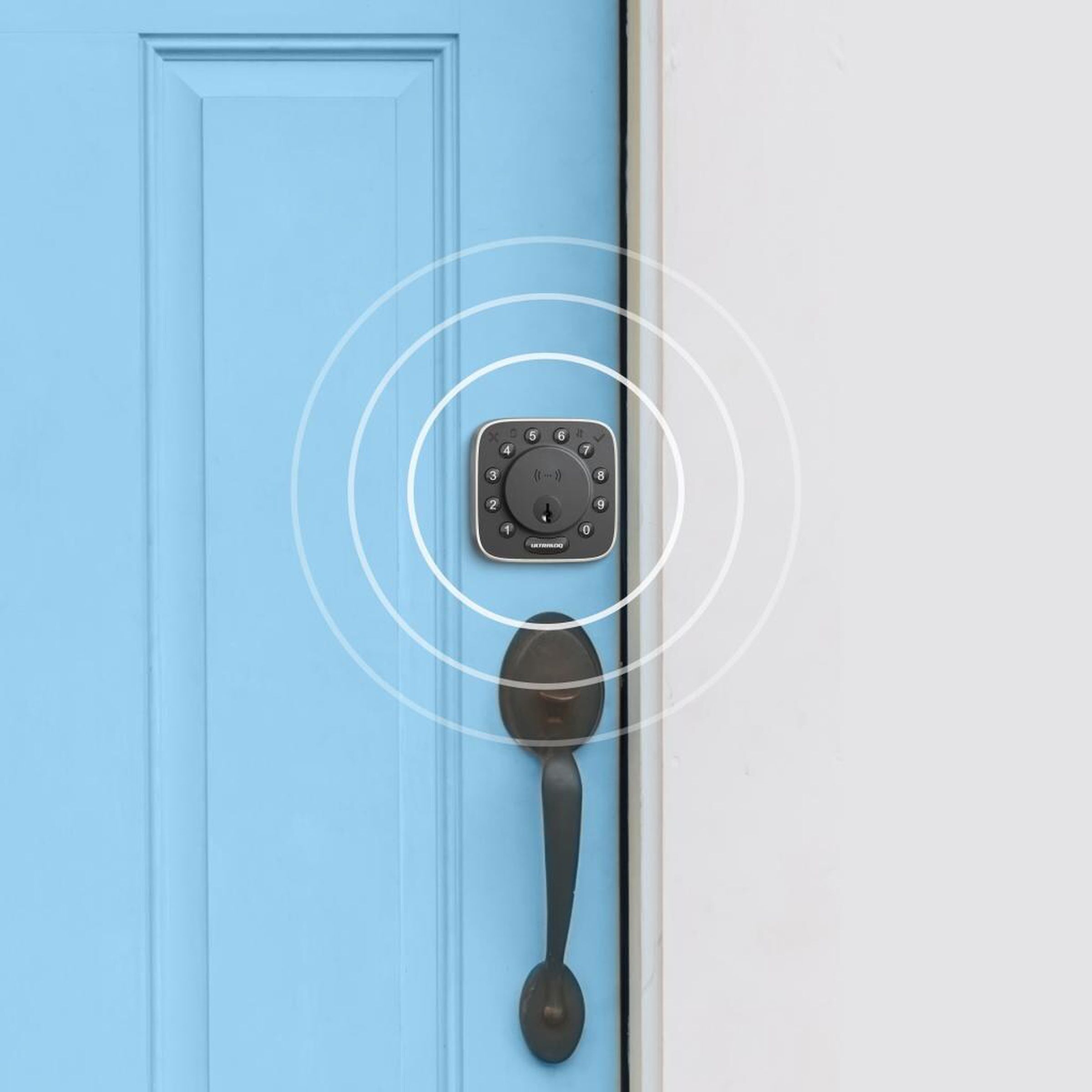 The Ultraloq Bolt Mission UWB Plus NFC is the first smart lock to launch that leverages ultra wideband auto-unlocking technology.