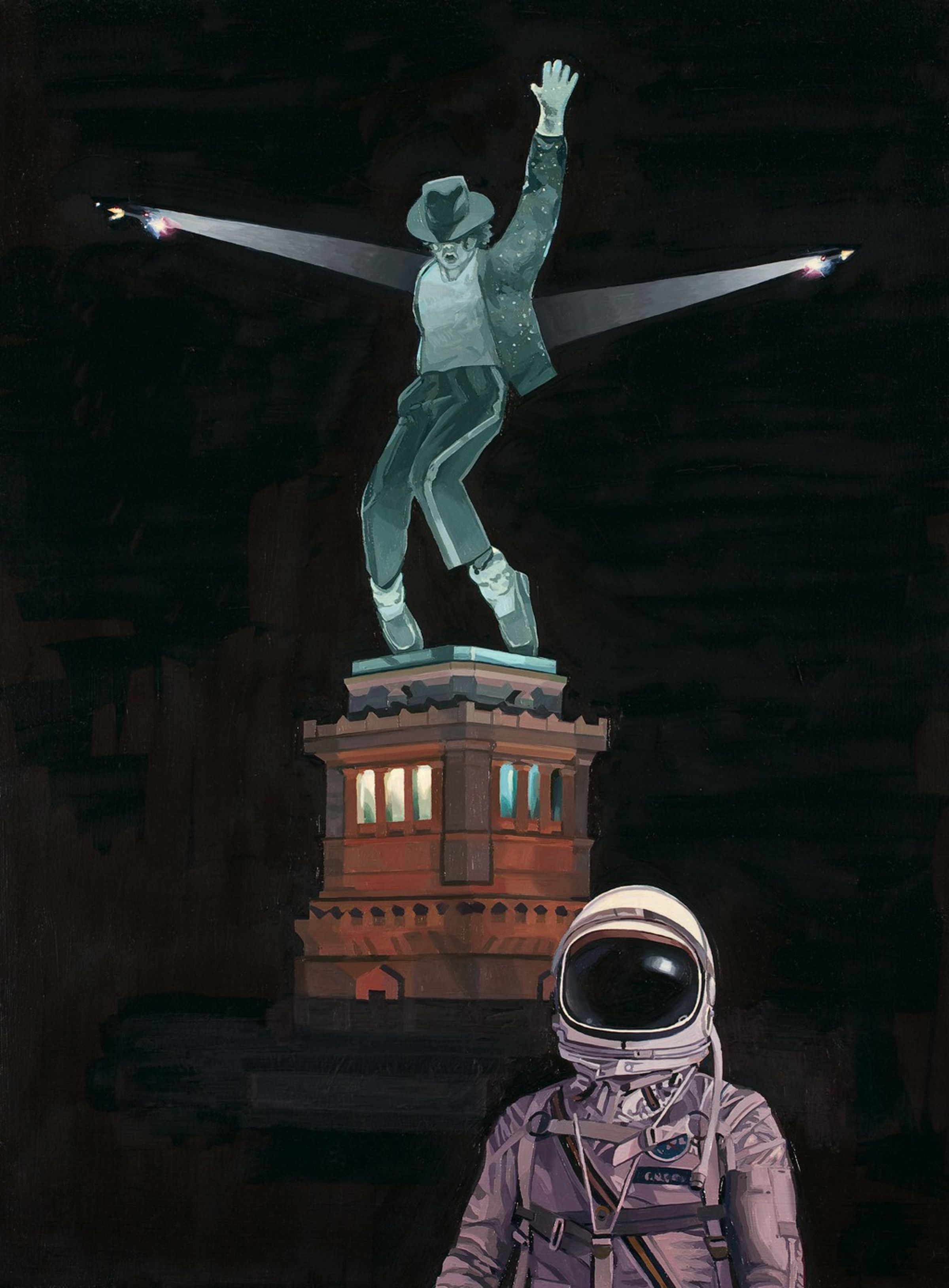Astronaut paintings by Scott Listfield