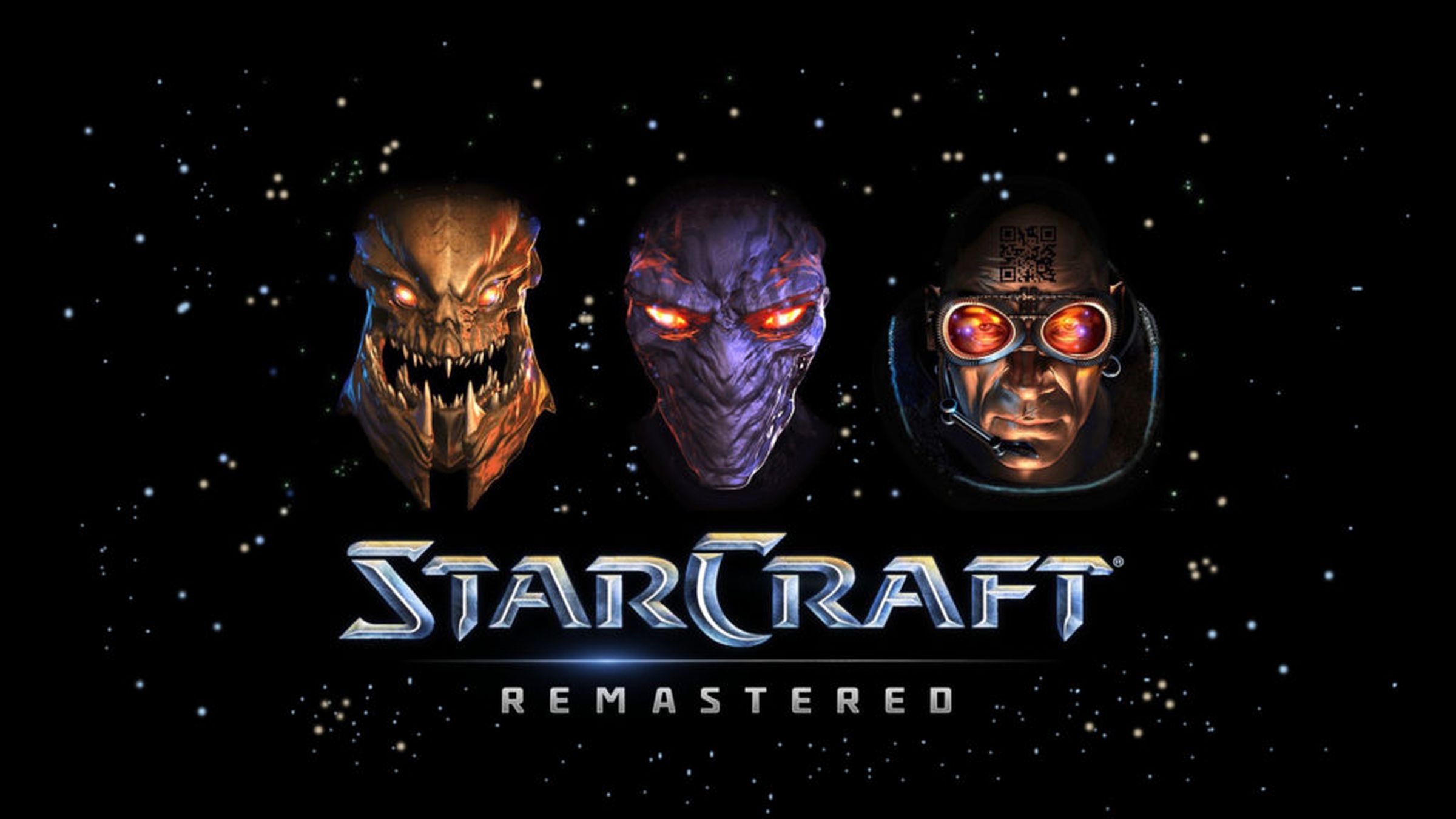 Promotional banner art for StarCraft Remastered.