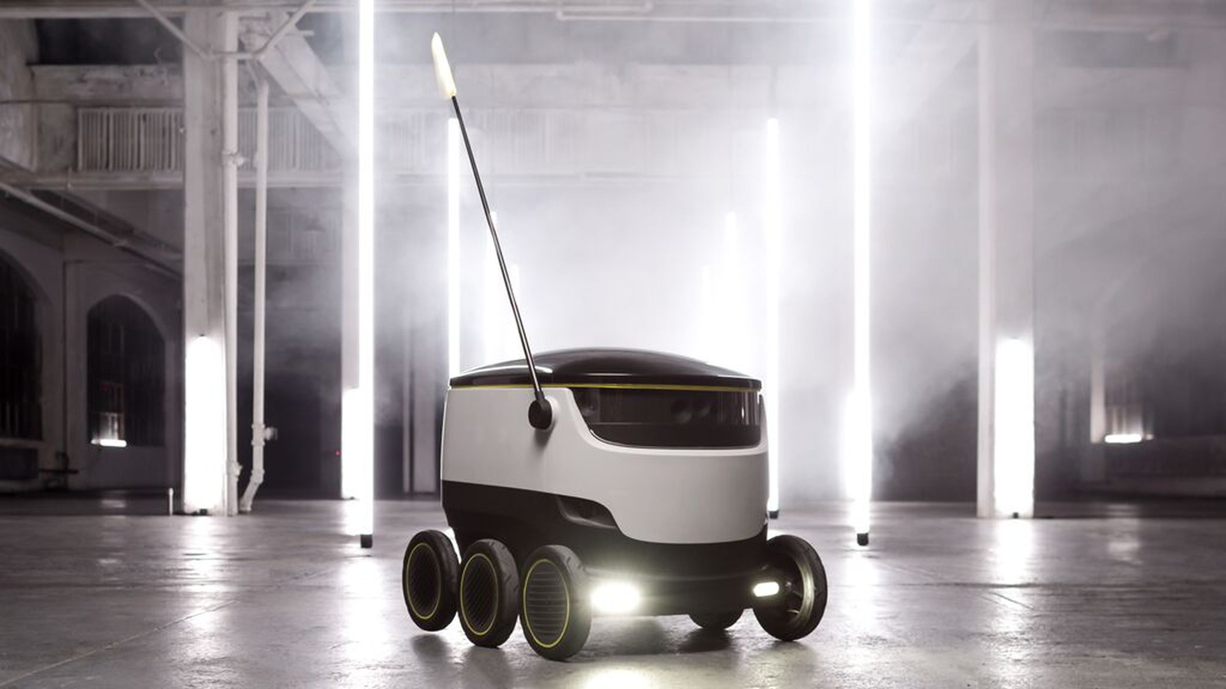 Starship Technologies' six-wheeled delivery robot