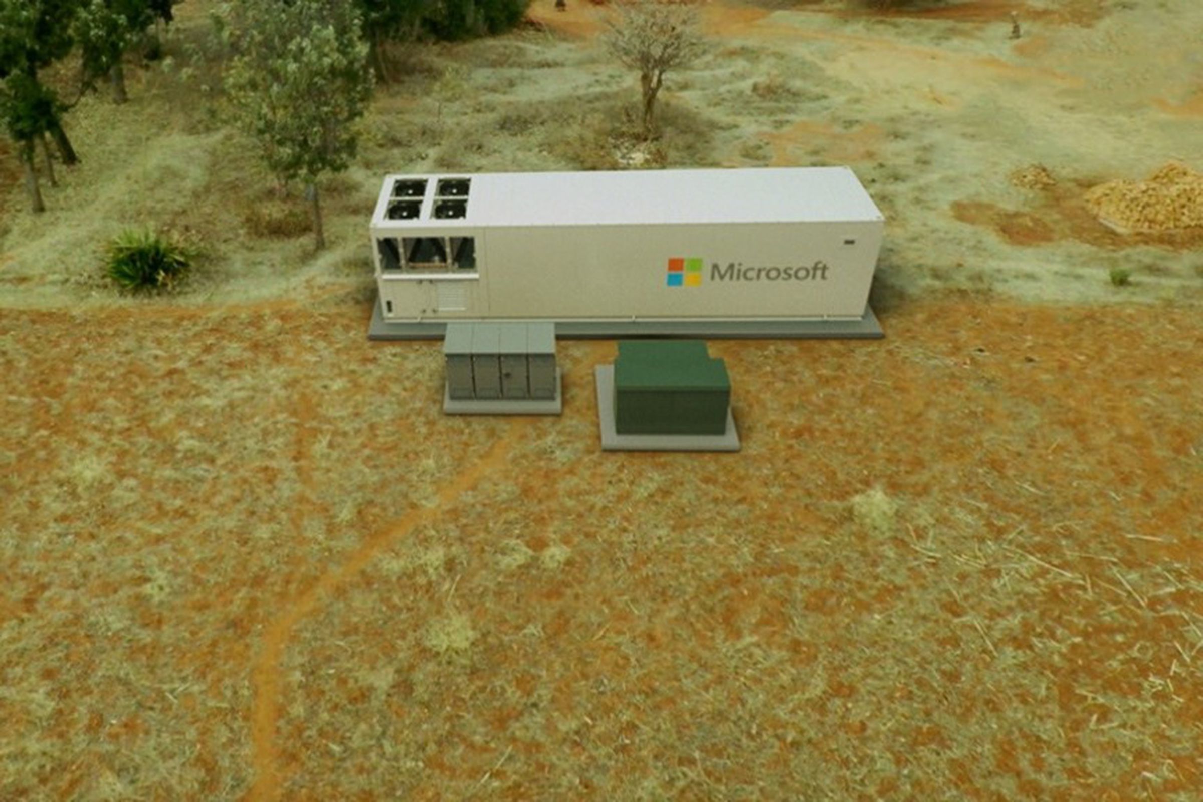 Microsoft’s portable data center.