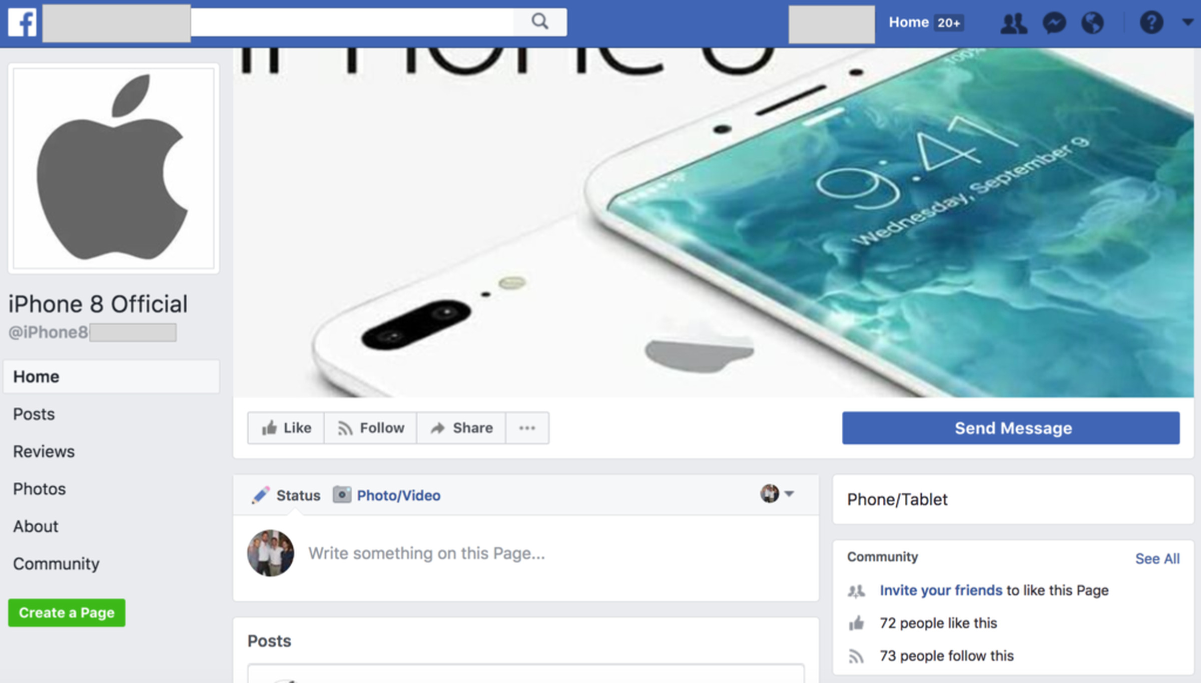 An iPhone 8 scam group on Facebook