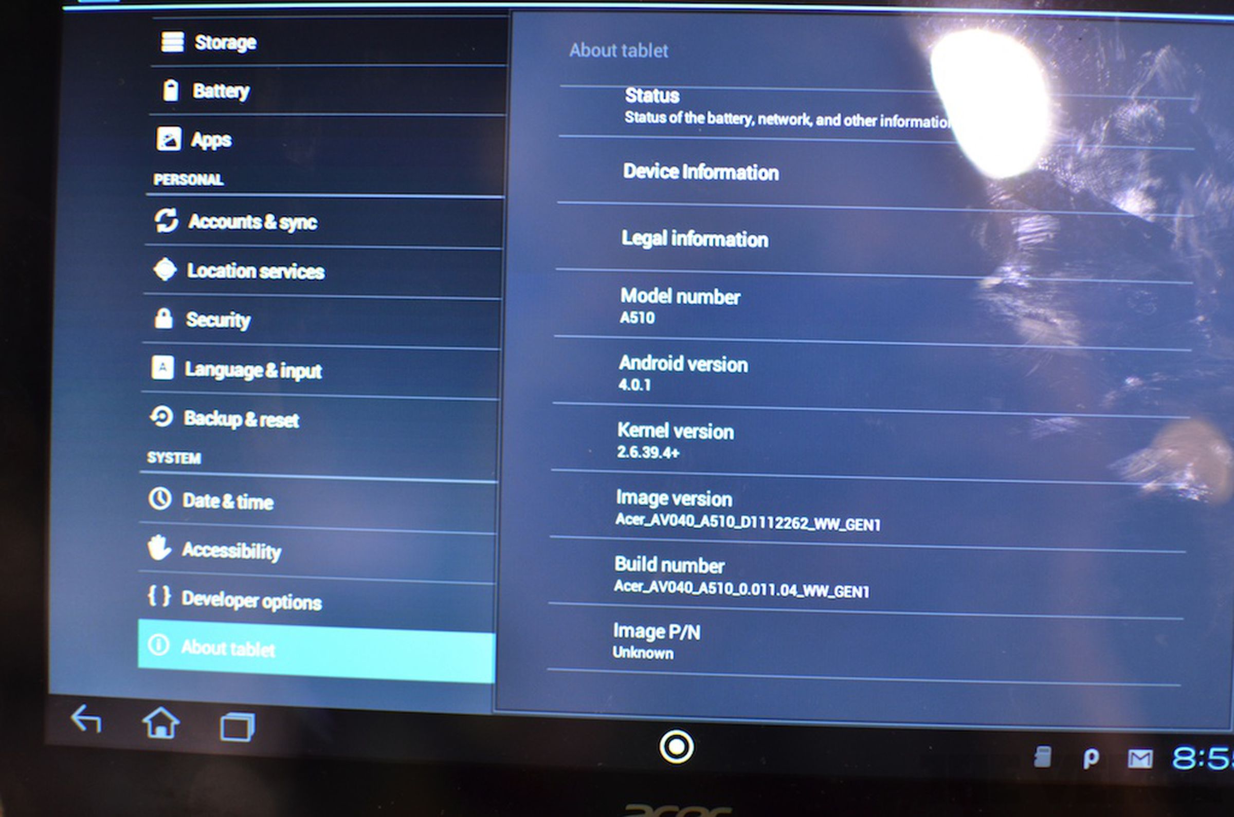 Acer Iconia A510 pictures