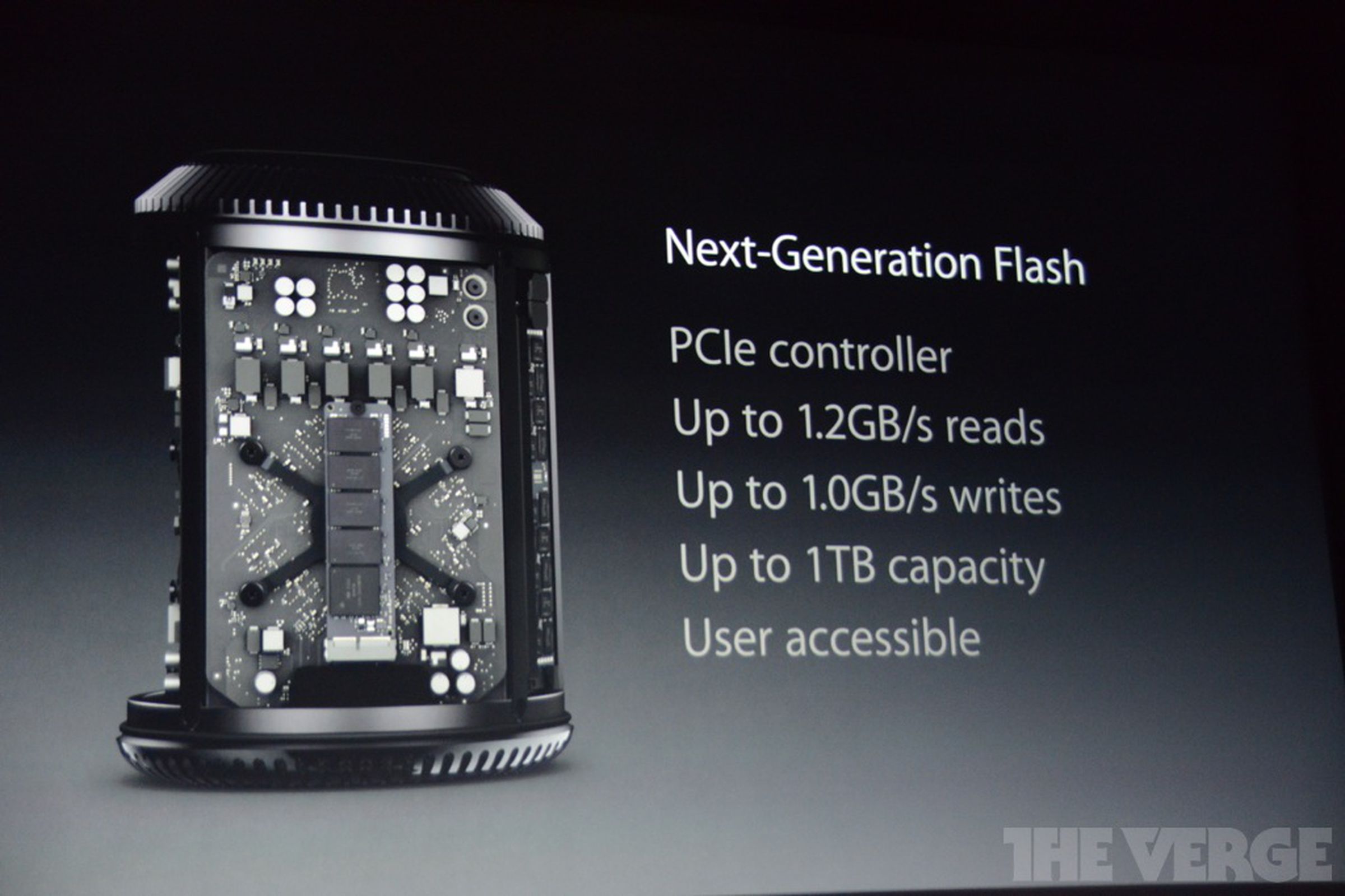 Photos of the new Mac Pro from Apple's 2013 fall event
