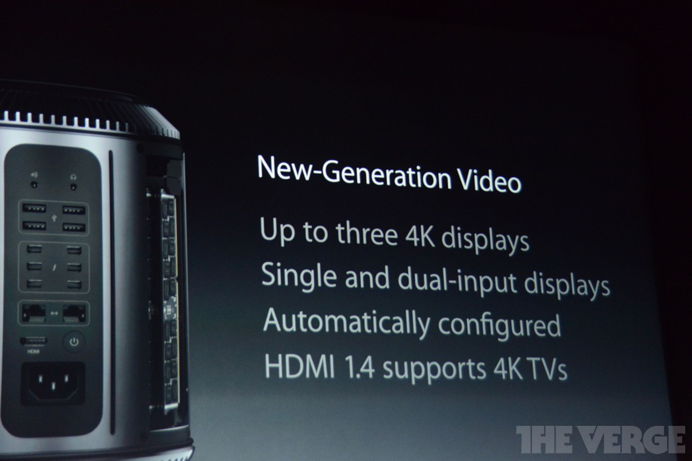 Photos of the new Mac Pro from Apple's 2013 fall event