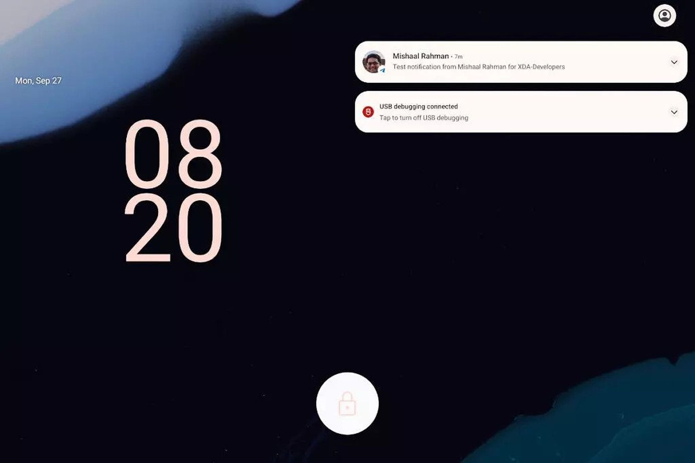 A redesigned lock screen could make better use of horizontal space.