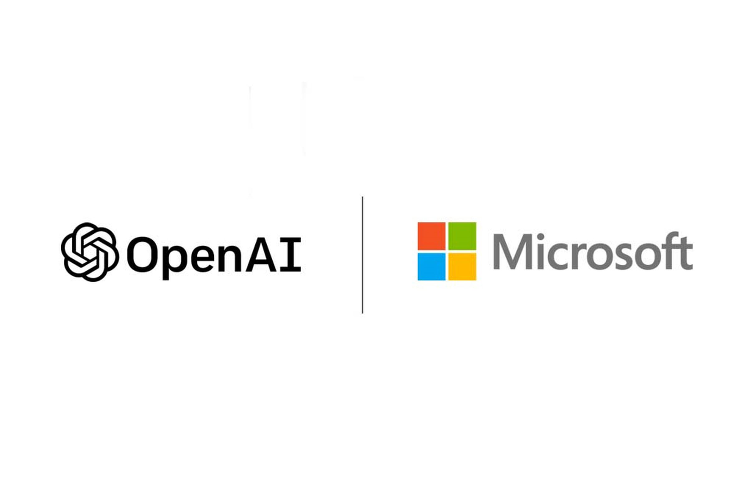 Illustration of Microsoft and OpenAI logos
