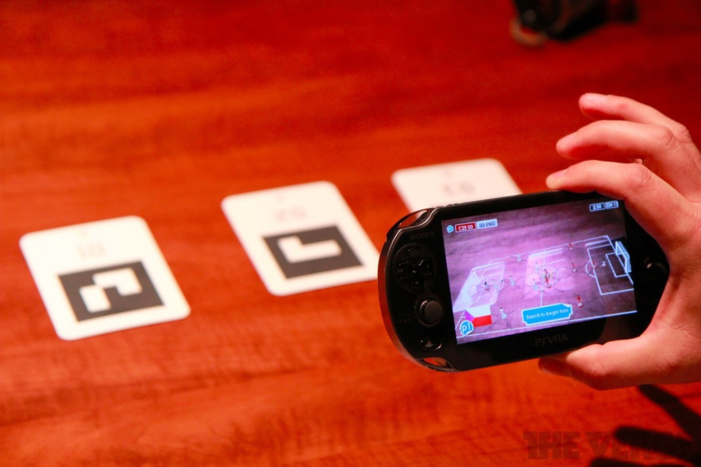 Gallery Photo: PlayStation Vita augmented reality soccer hands-on pictures