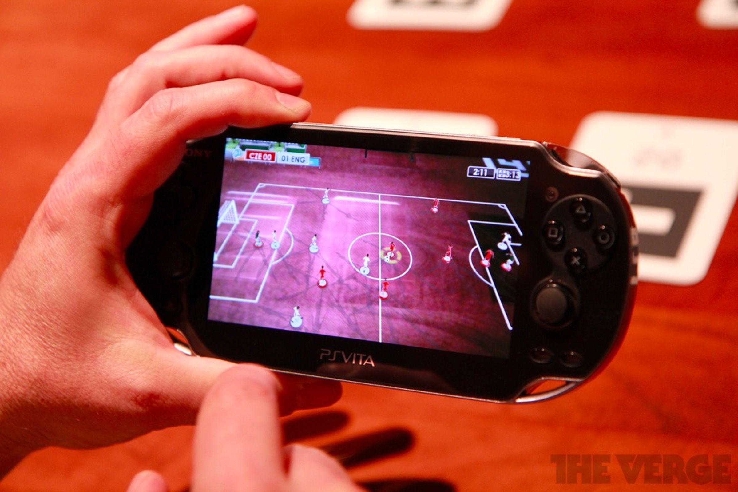 Gallery Photo: PlayStation Vita augmented reality soccer hands-on pictures
