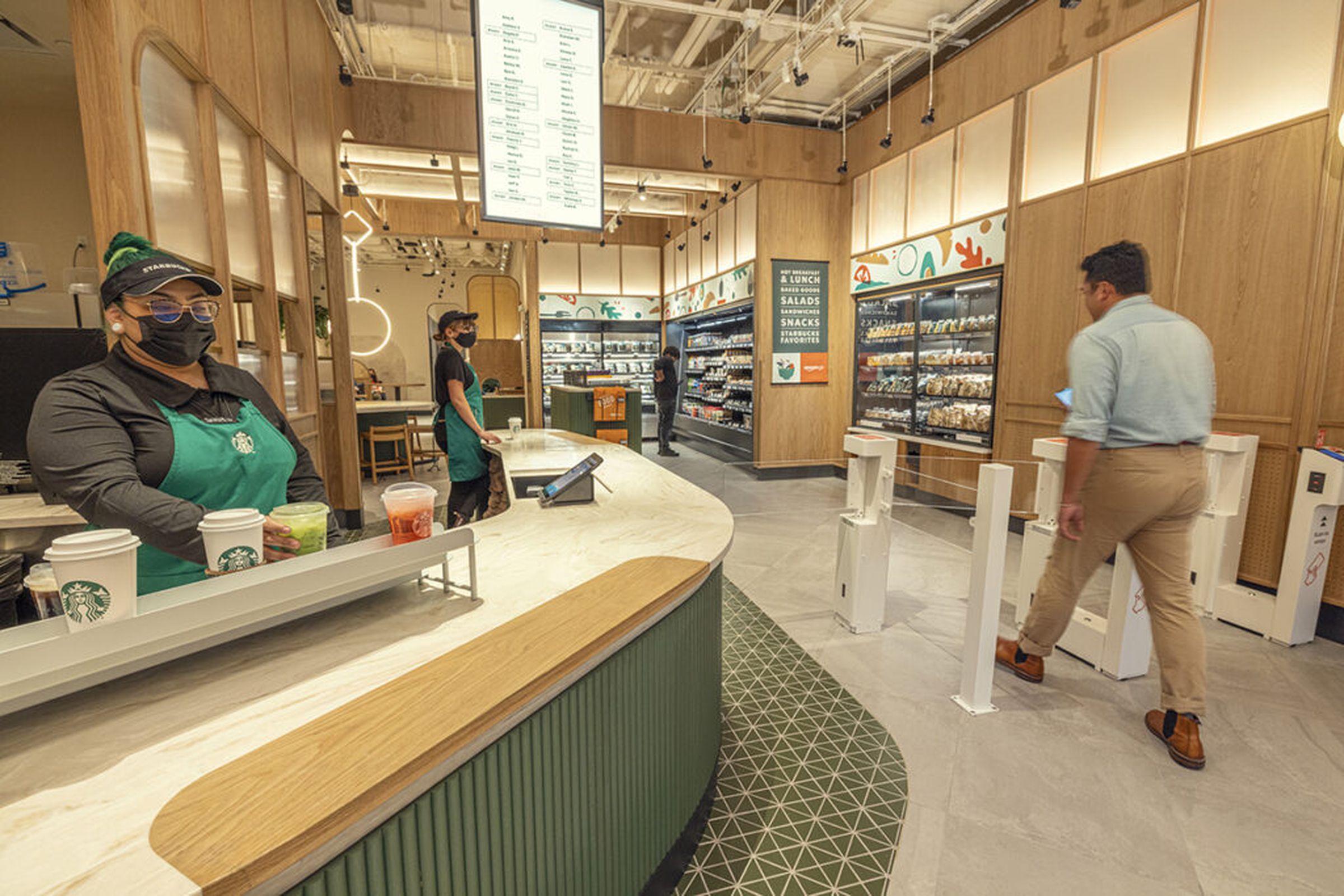 Starbucks has opened an Amazon Go themed store in Manhattan