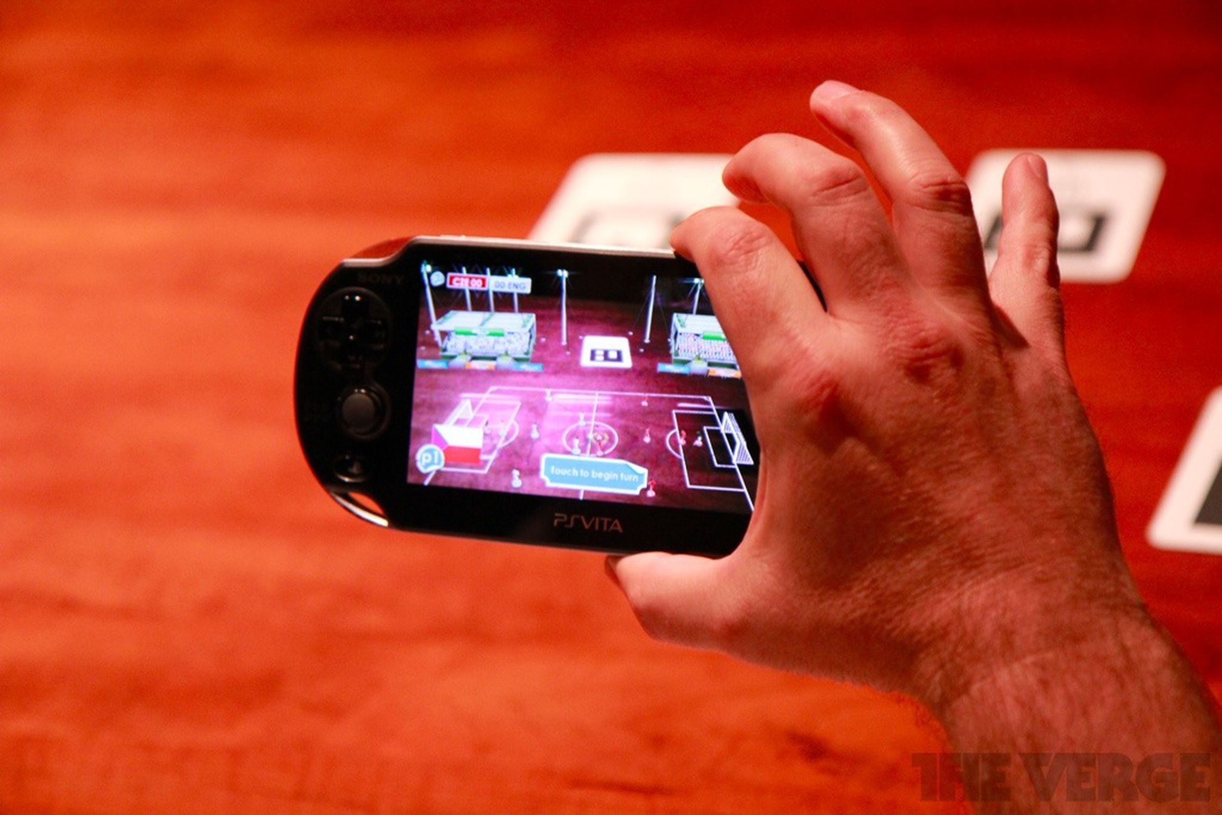 PlayStation Vita augmented reality soccer hands-on pictures
