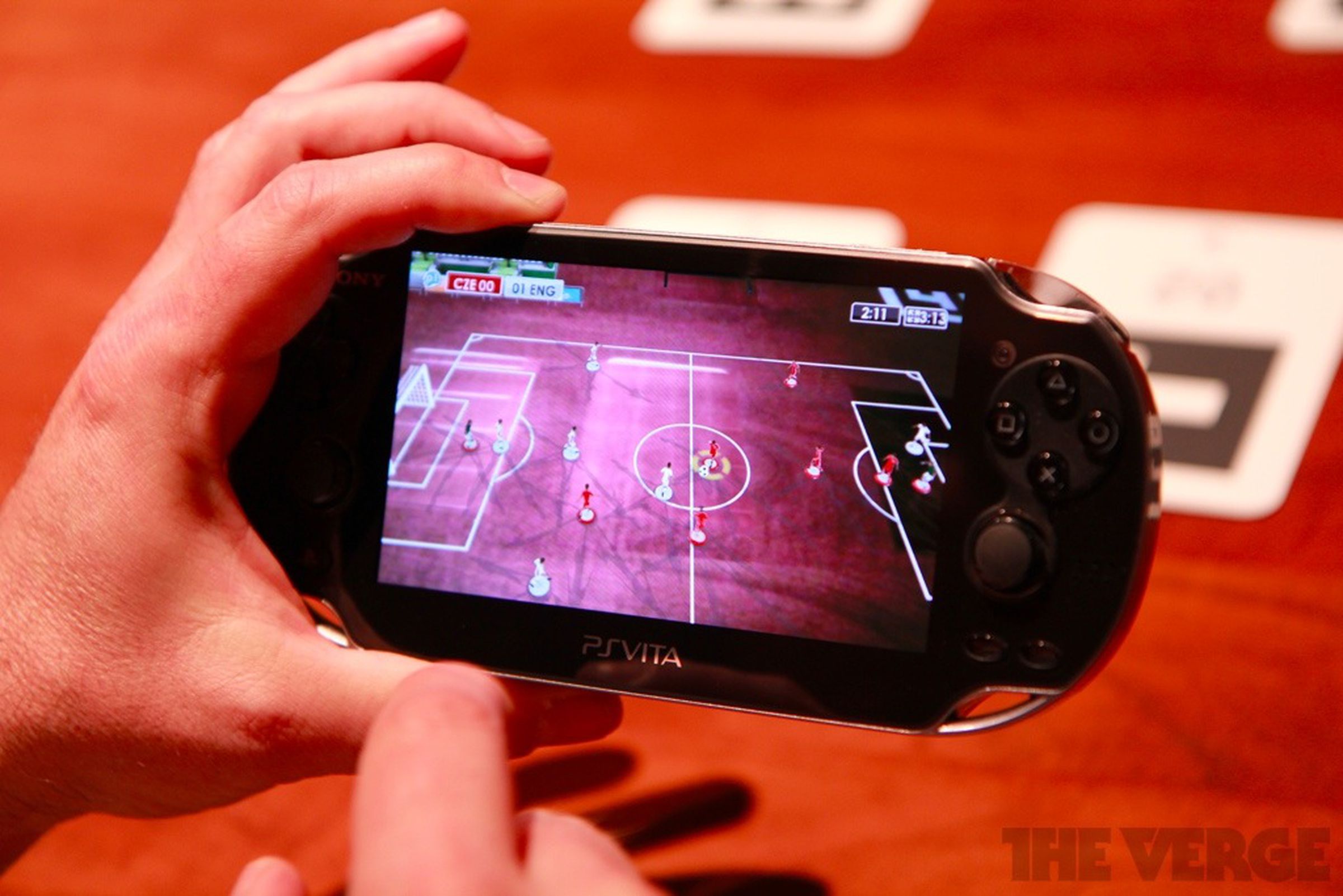 PlayStation Vita augmented reality soccer hands-on pictures