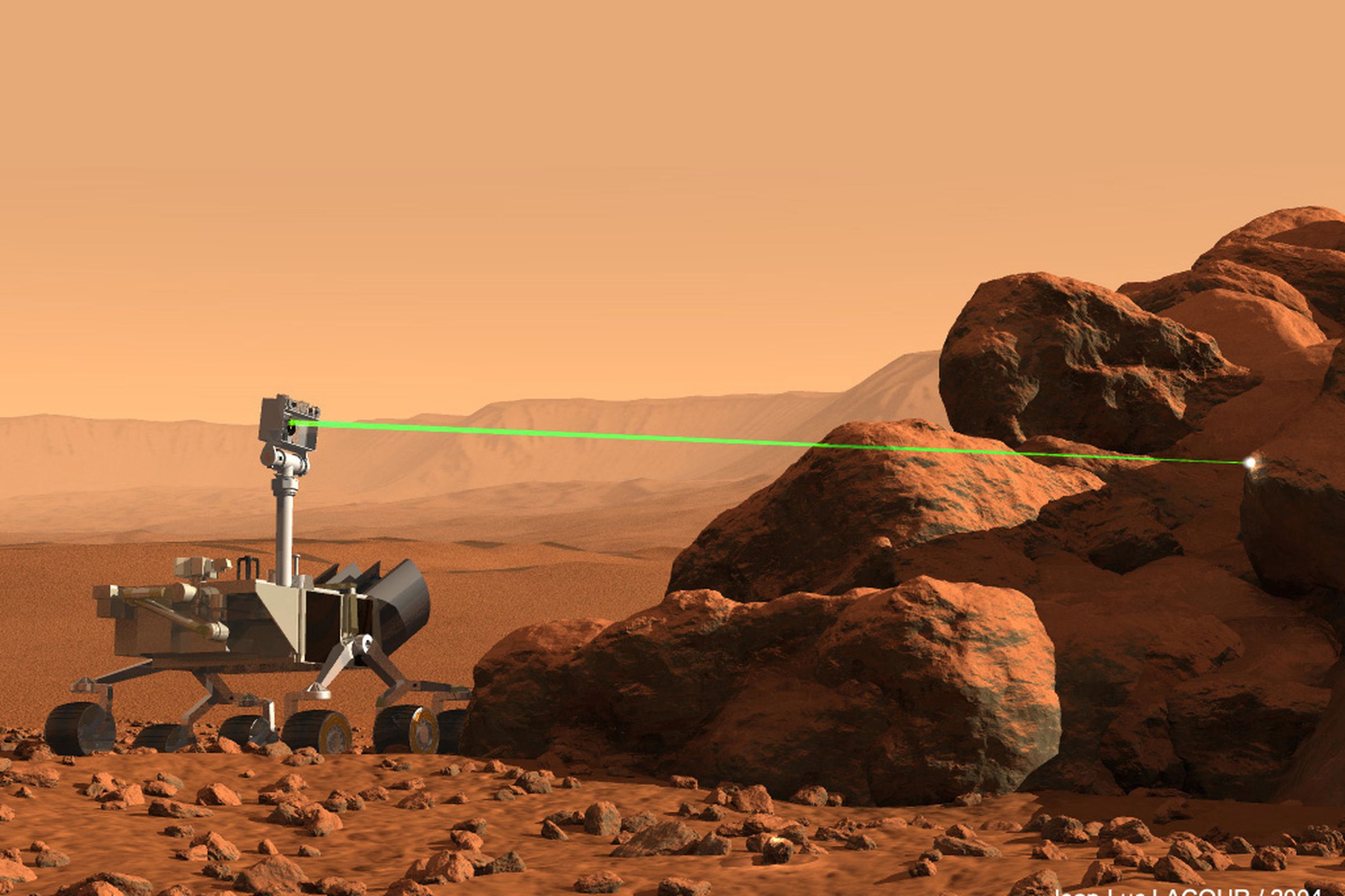 Curiosity rover ChemCam laser