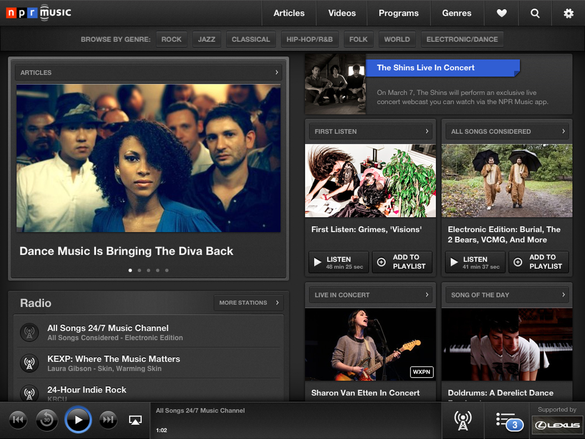 NPR Music for iPad screenshots