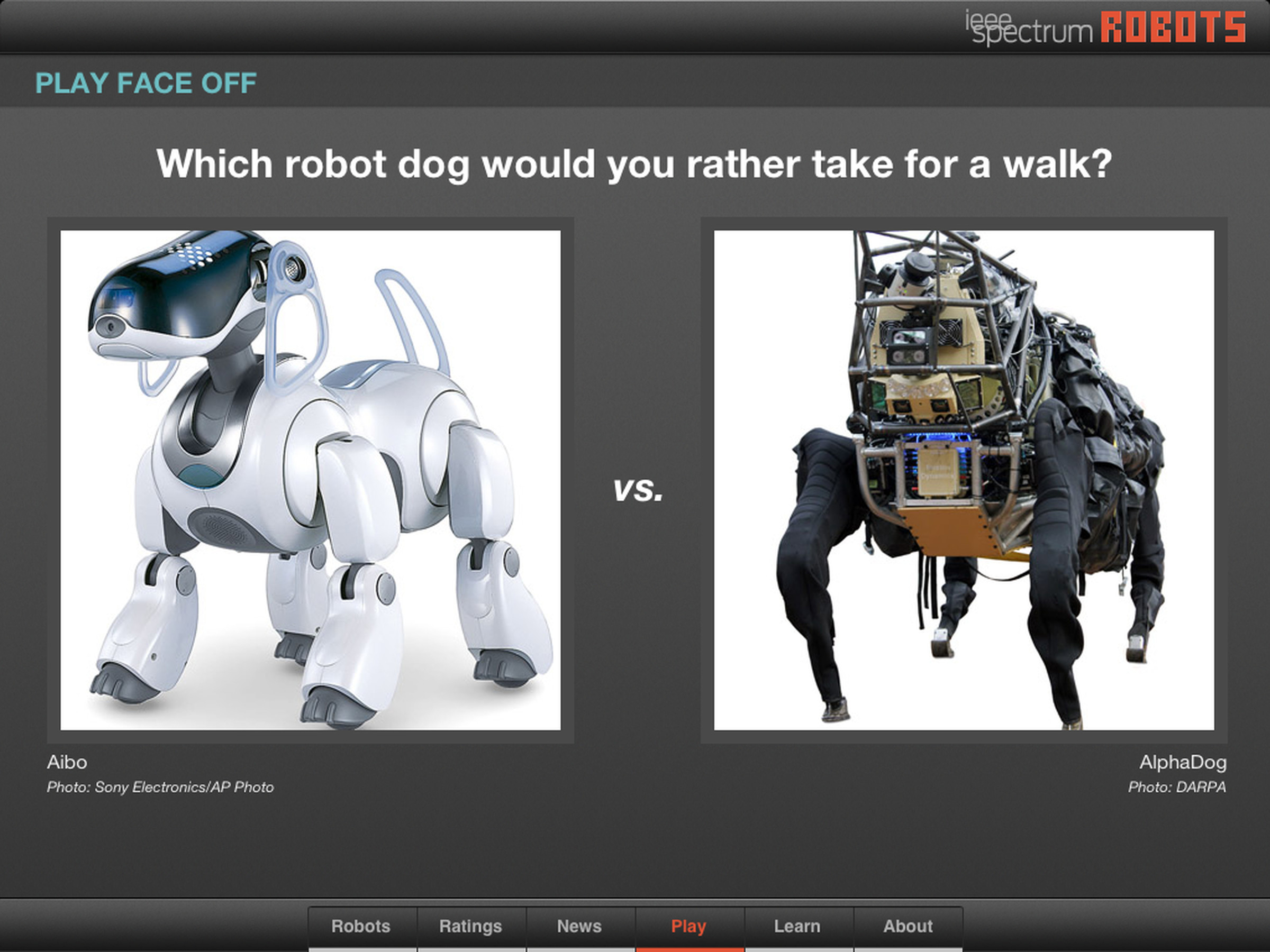 Robots for iPad screenshots