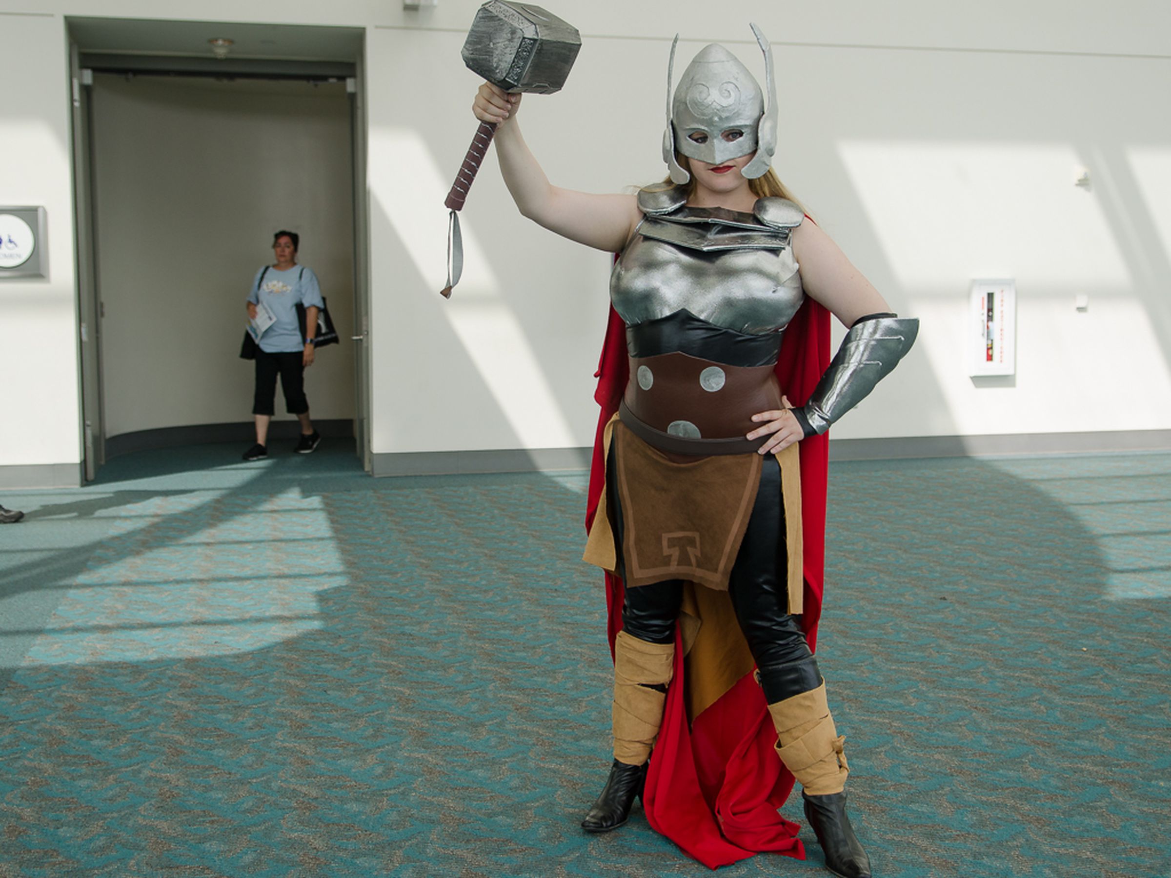 Women cosplaying as Thor