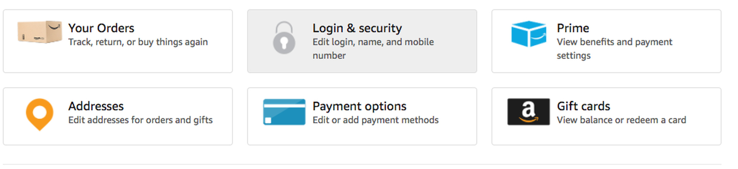 Start with Amazon’s “Login &amp; security” section.