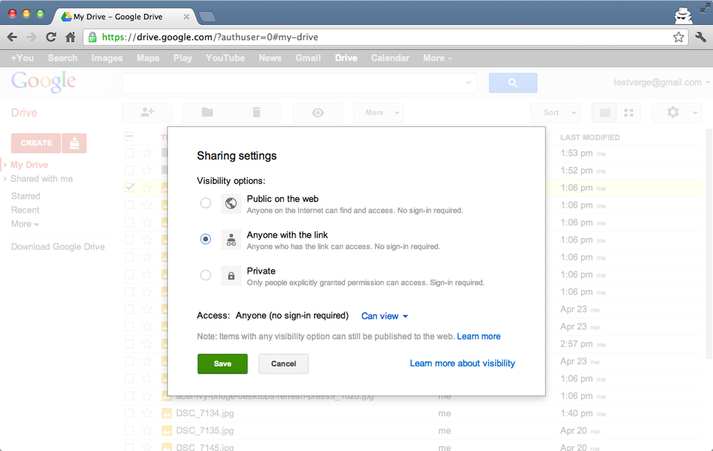 Google Drive web, Mac OS X, and Windows screenshots