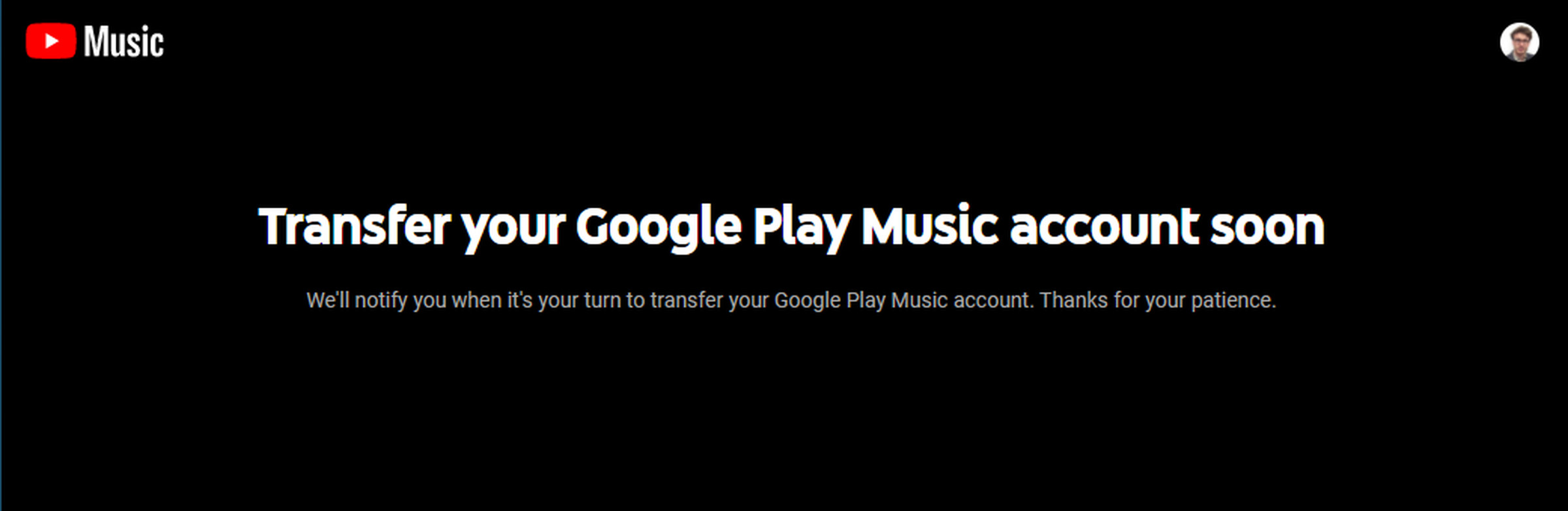 Many users visiting Google’s transfer page are greeted by a message saying it’s not yet available.