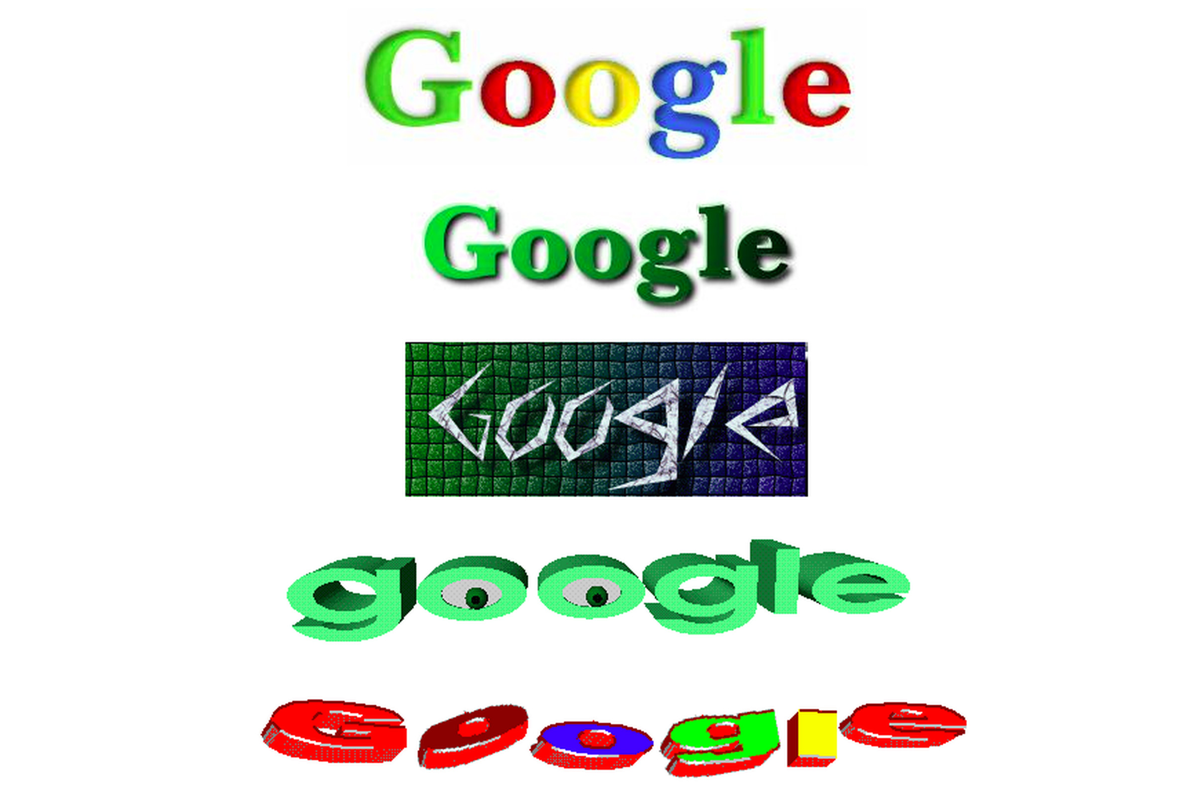Original Google Stickers, 1999