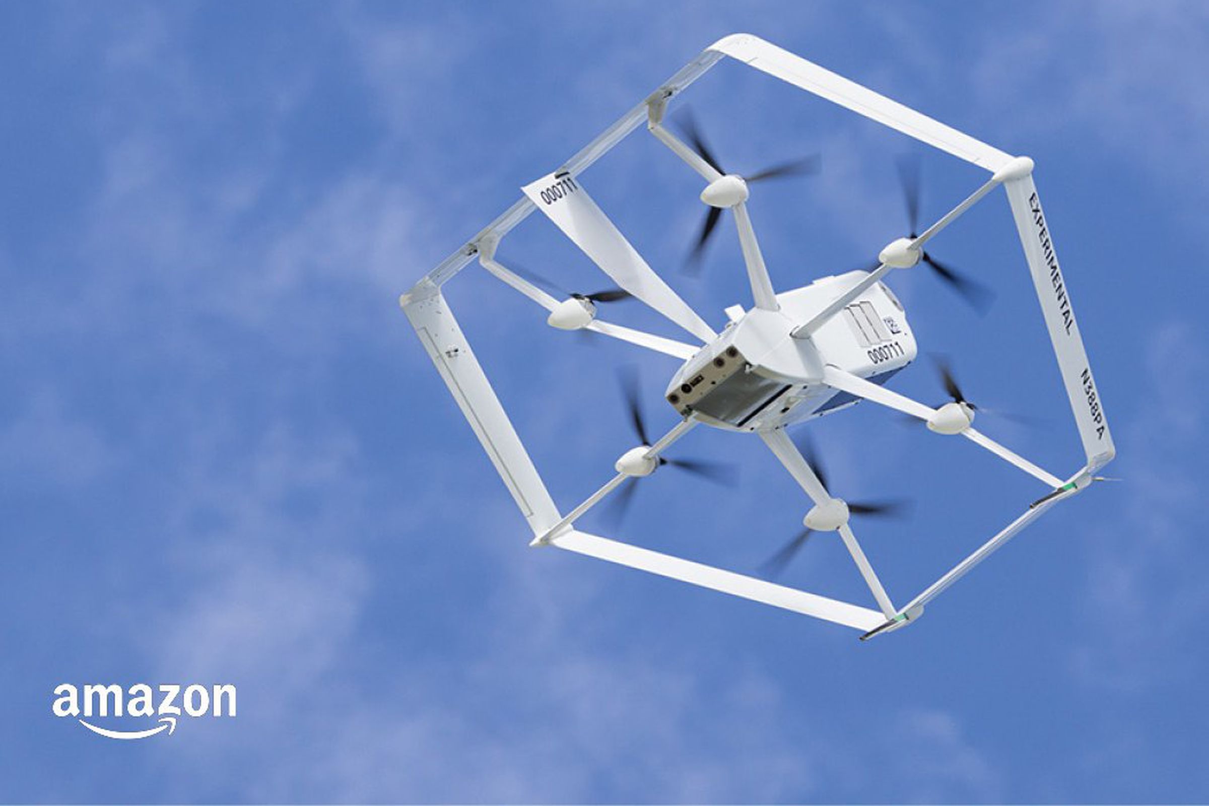 Amazon’s hexagonal MK27-2 delivery drone.