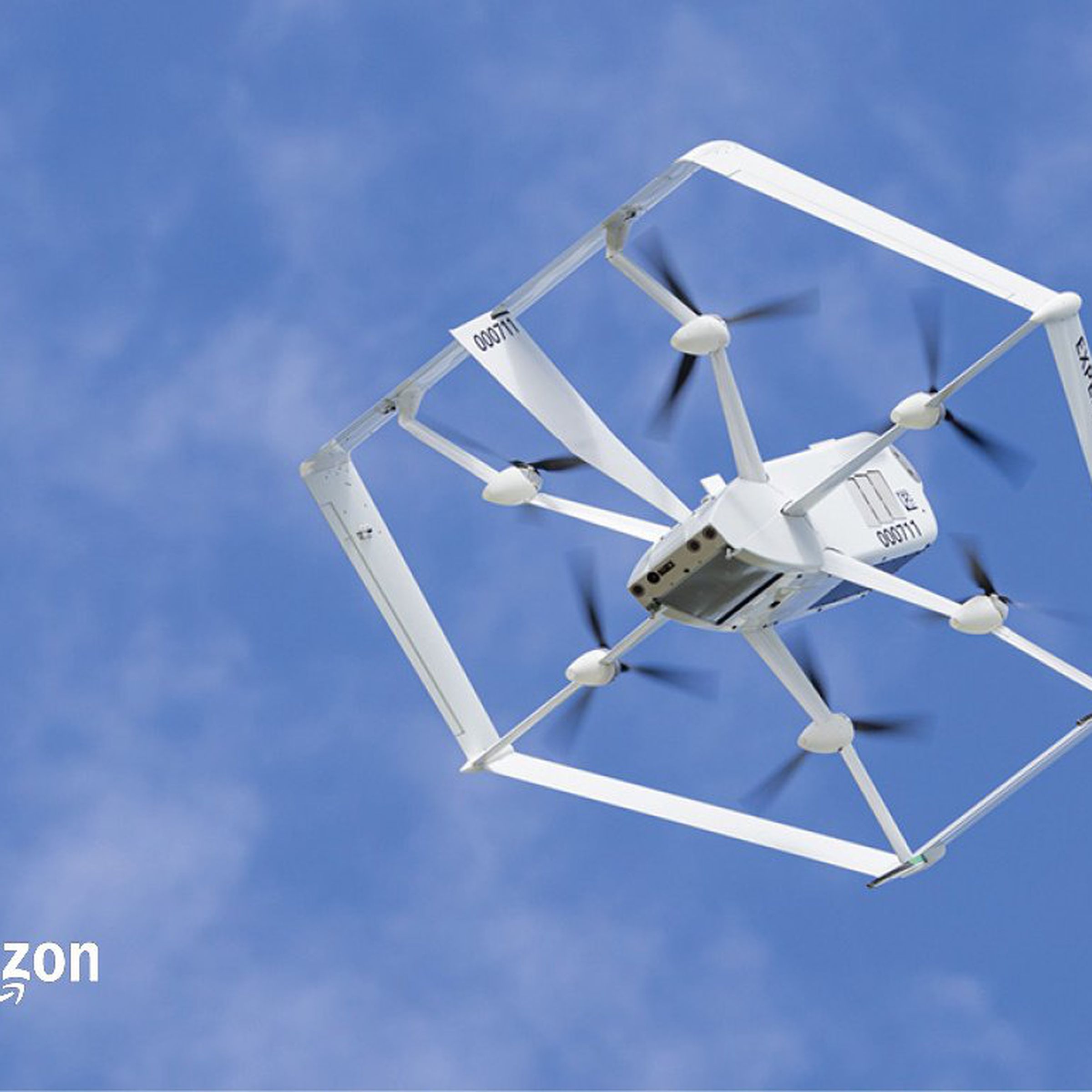 Amazon’s hexagonal MK27-2 delivery drone.