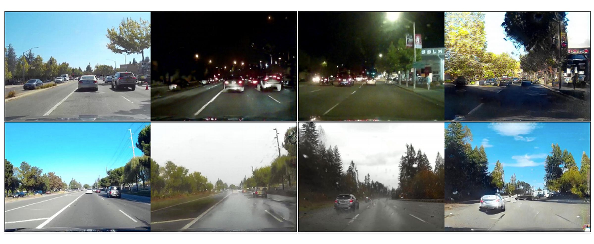 Some more examples of Nvidia’s AI program at work. In each pair, the input image is on the left, and the generate image on the right. 