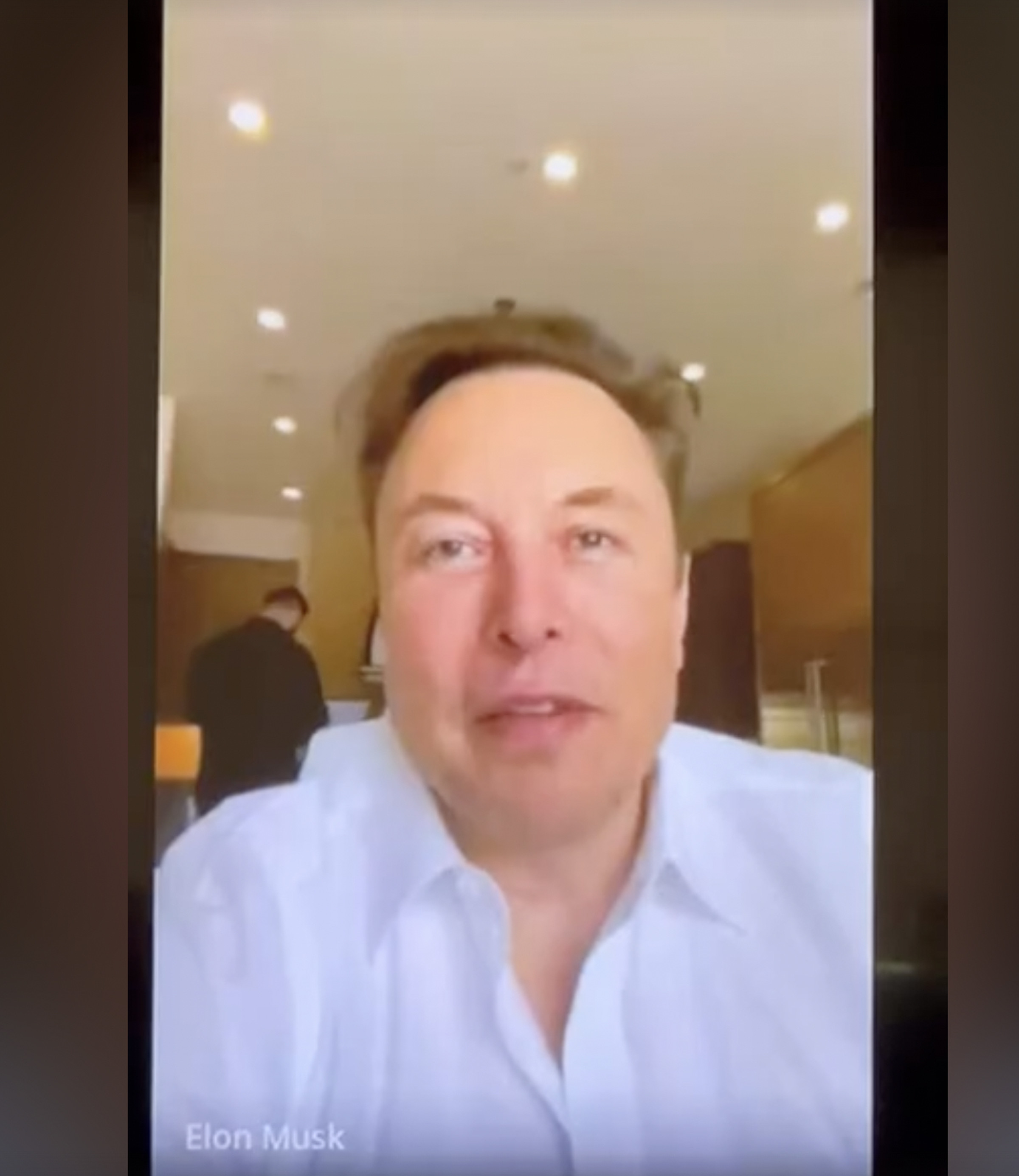 How Musk looked during his first internal all-hands with Twitter employees on Thursday