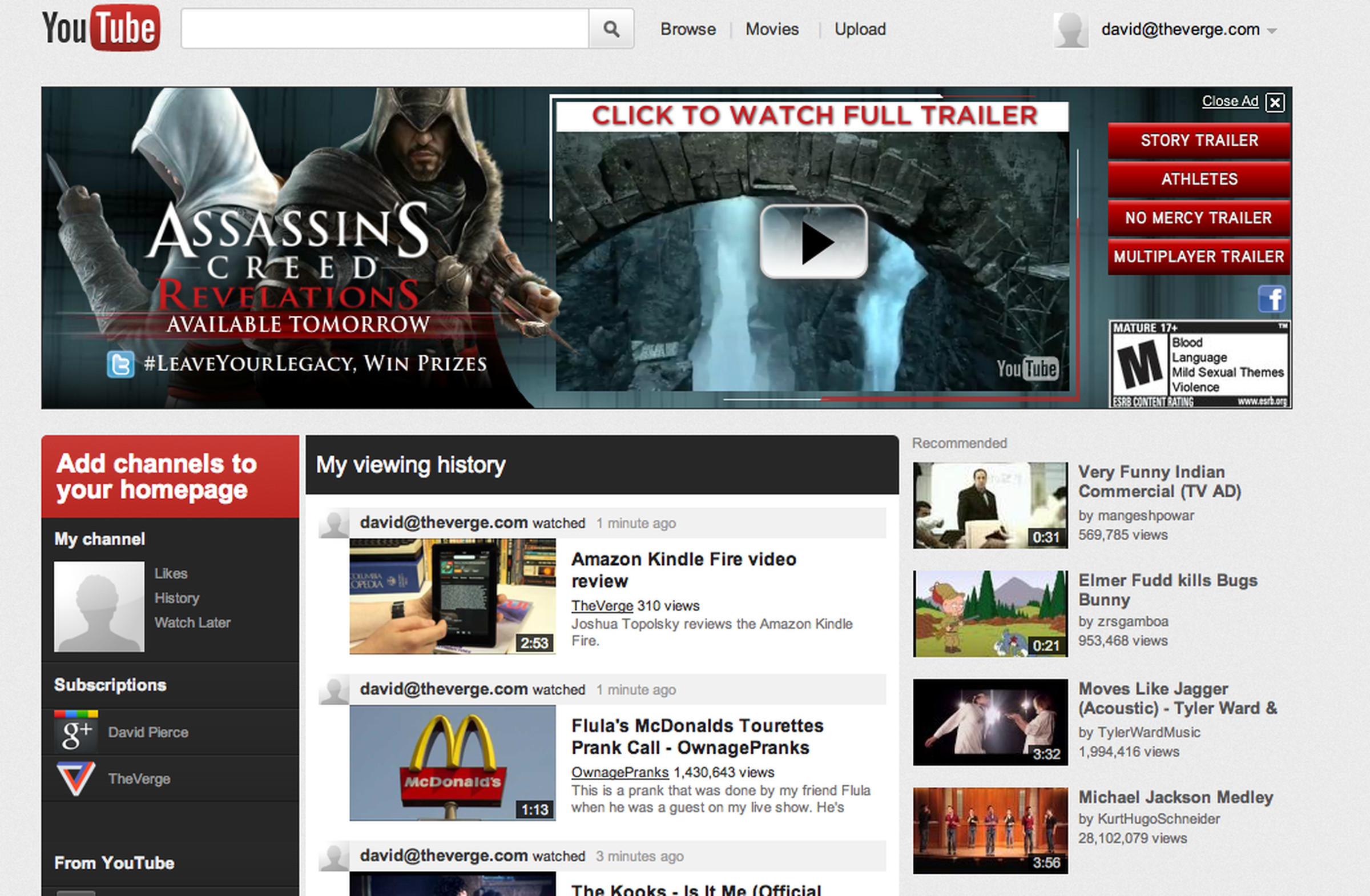 YouTube redesign preview