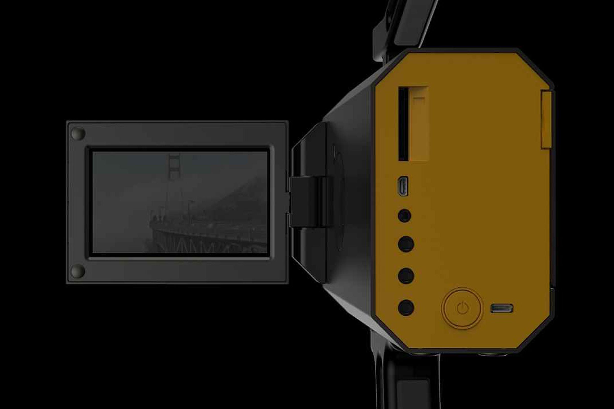 Super 8 camera from the back showing viewfinder.