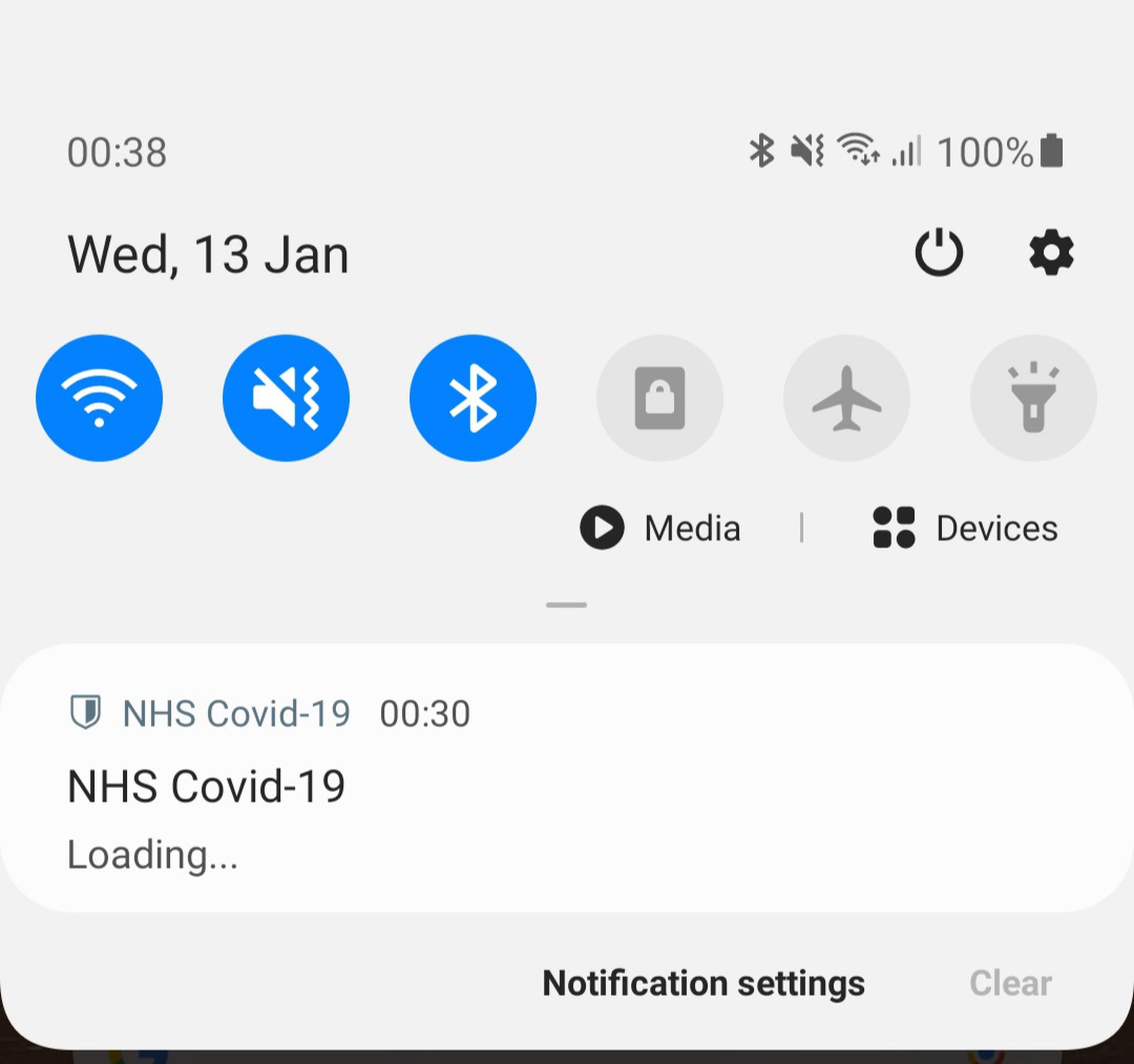 The NHS COVID-19 notification issue.