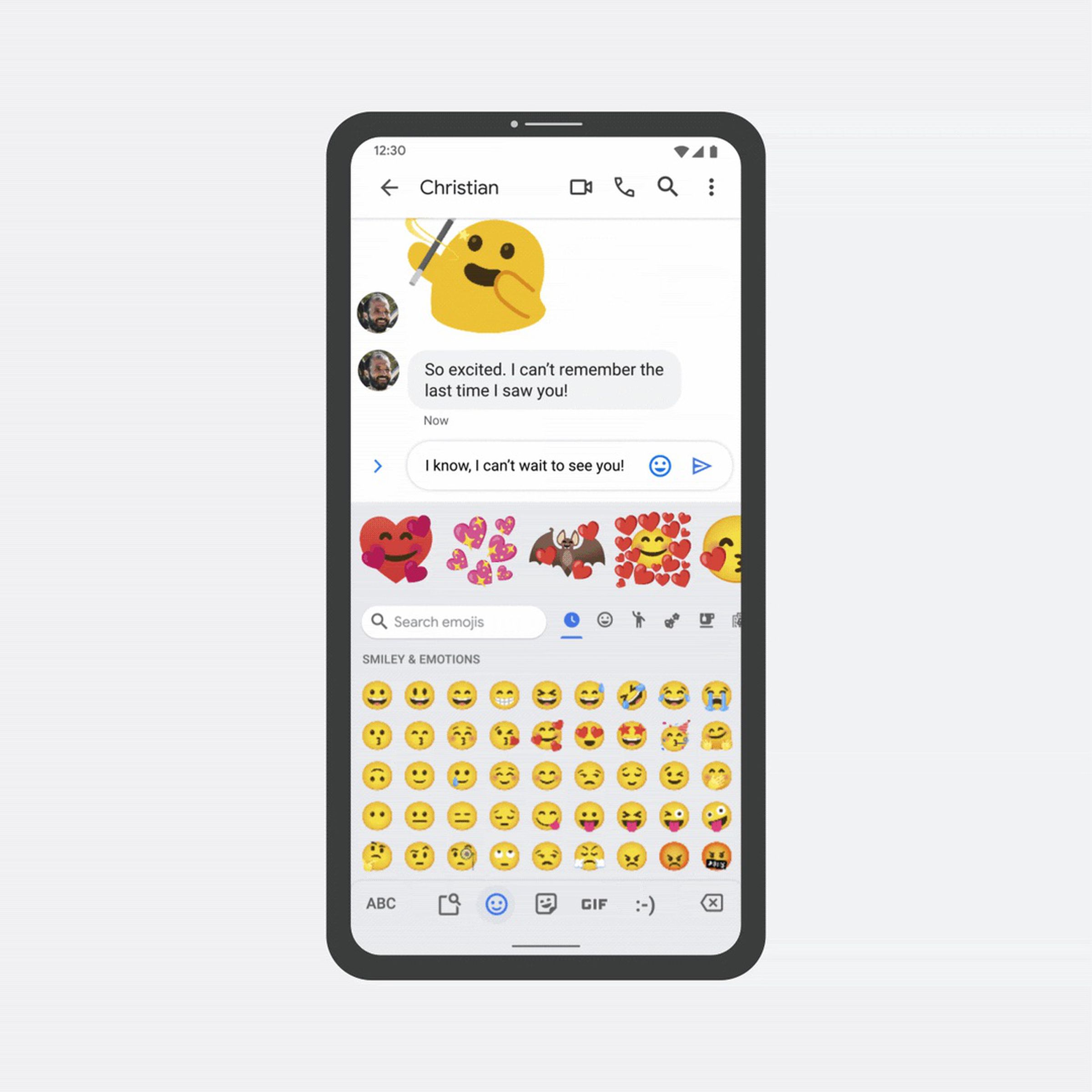 Gboard will suggest your custom emoji creations based on your message.