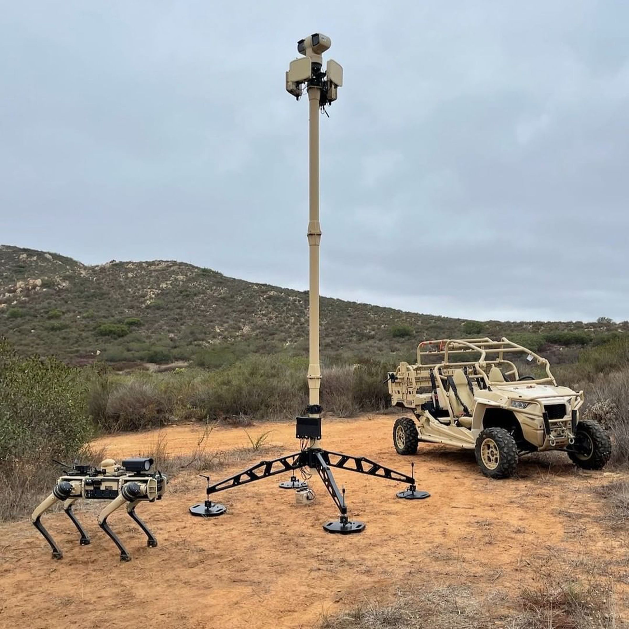 Robot dogs could be deployed alongside other remote sensors and cameras. 