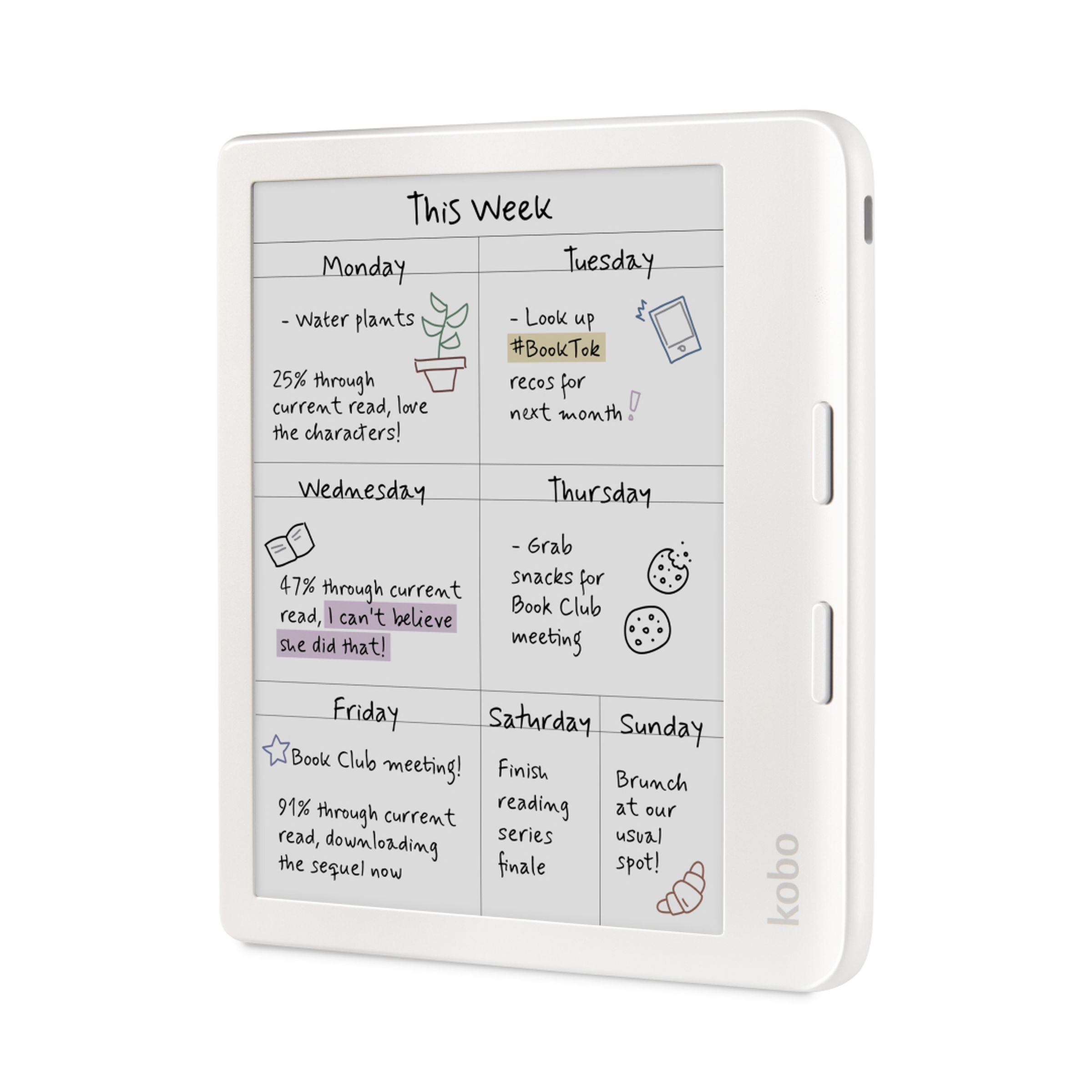 The Kobo Libra Colour comes with physical page-turning buttons and is compatible with the Kobo Stylus 2 for taking notes.