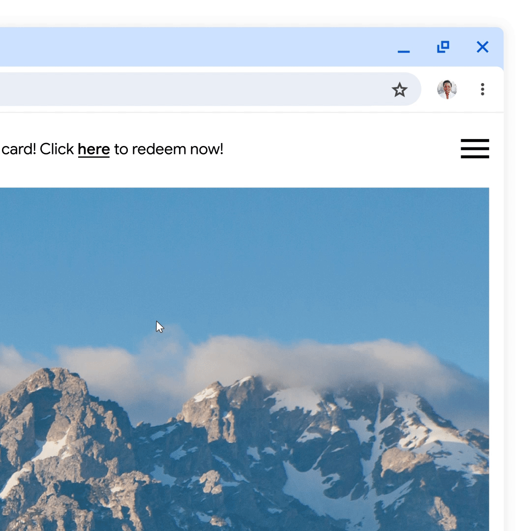 Animation showing the new automated scan in Chrome