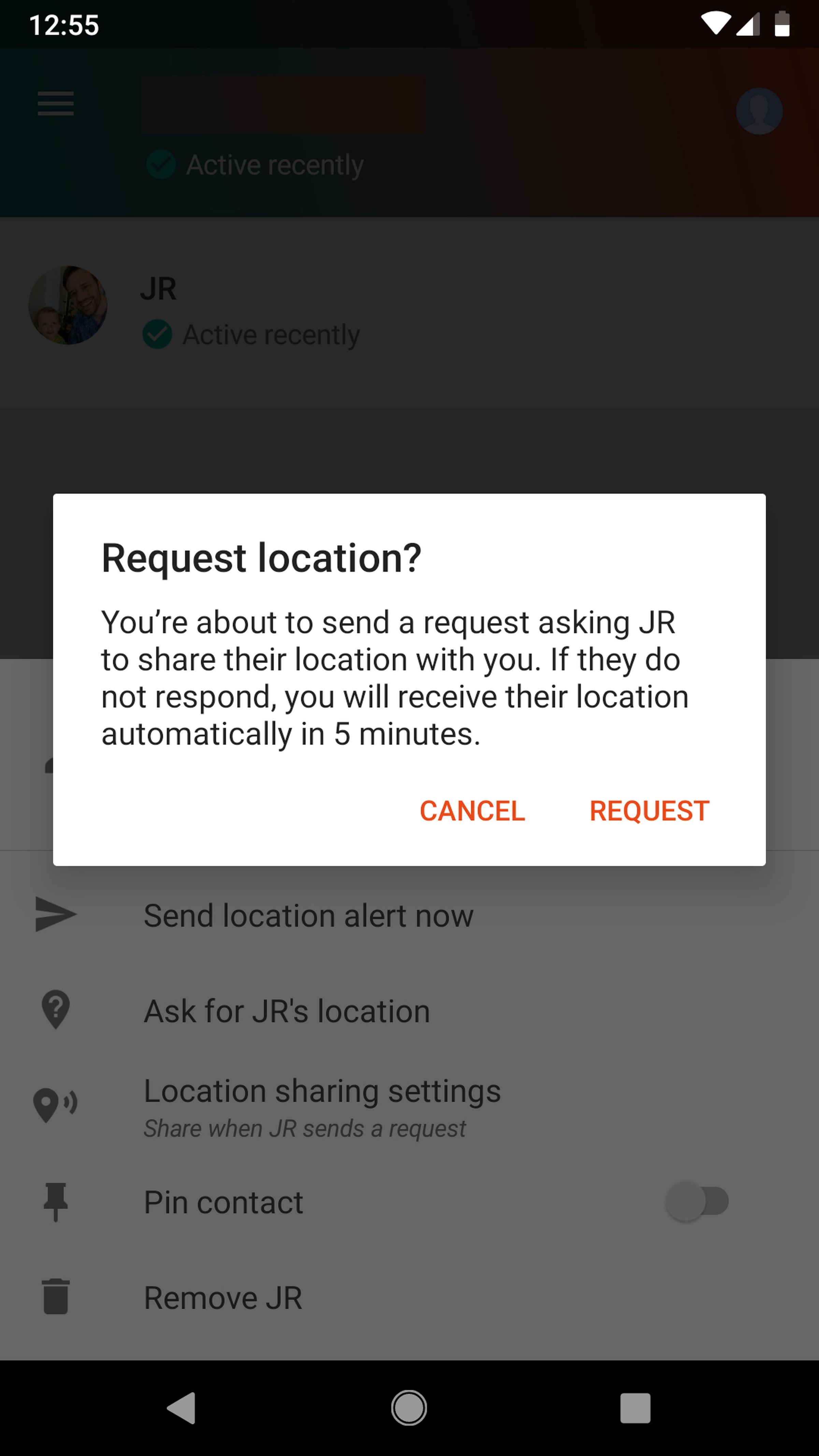 google trusted contact emergency sharing