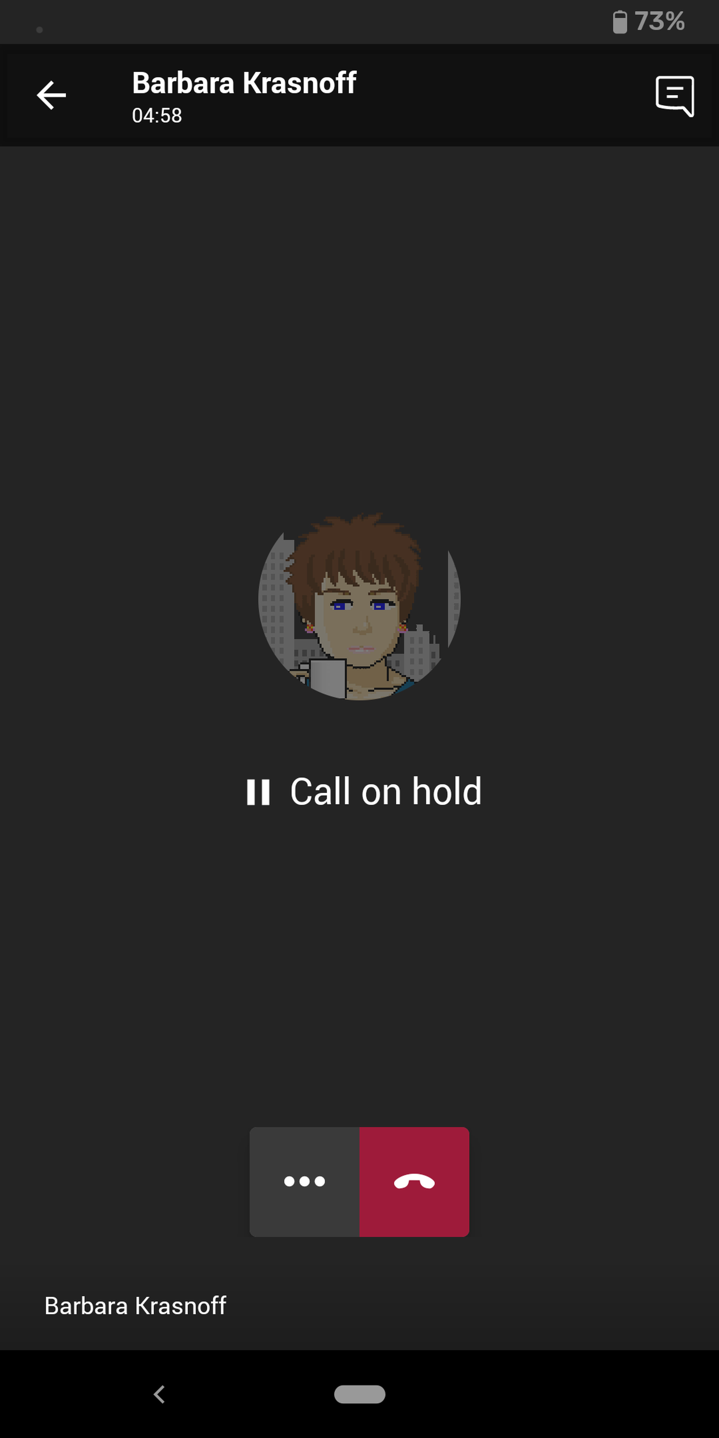 When you make a video or audio call, a caller can be put on hold.