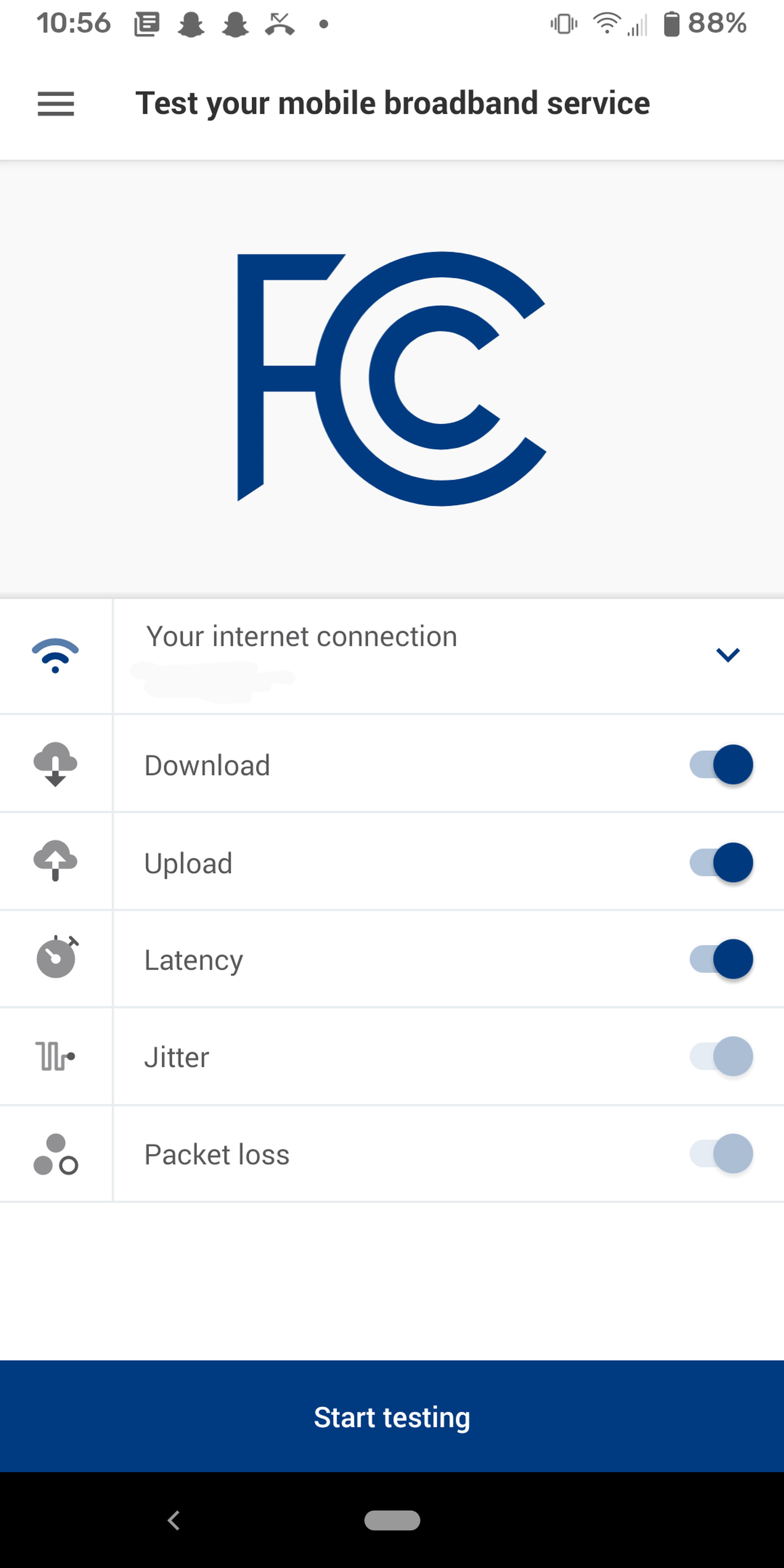 The FCC’s Speed Test app allows users to test their speeds and share the data.