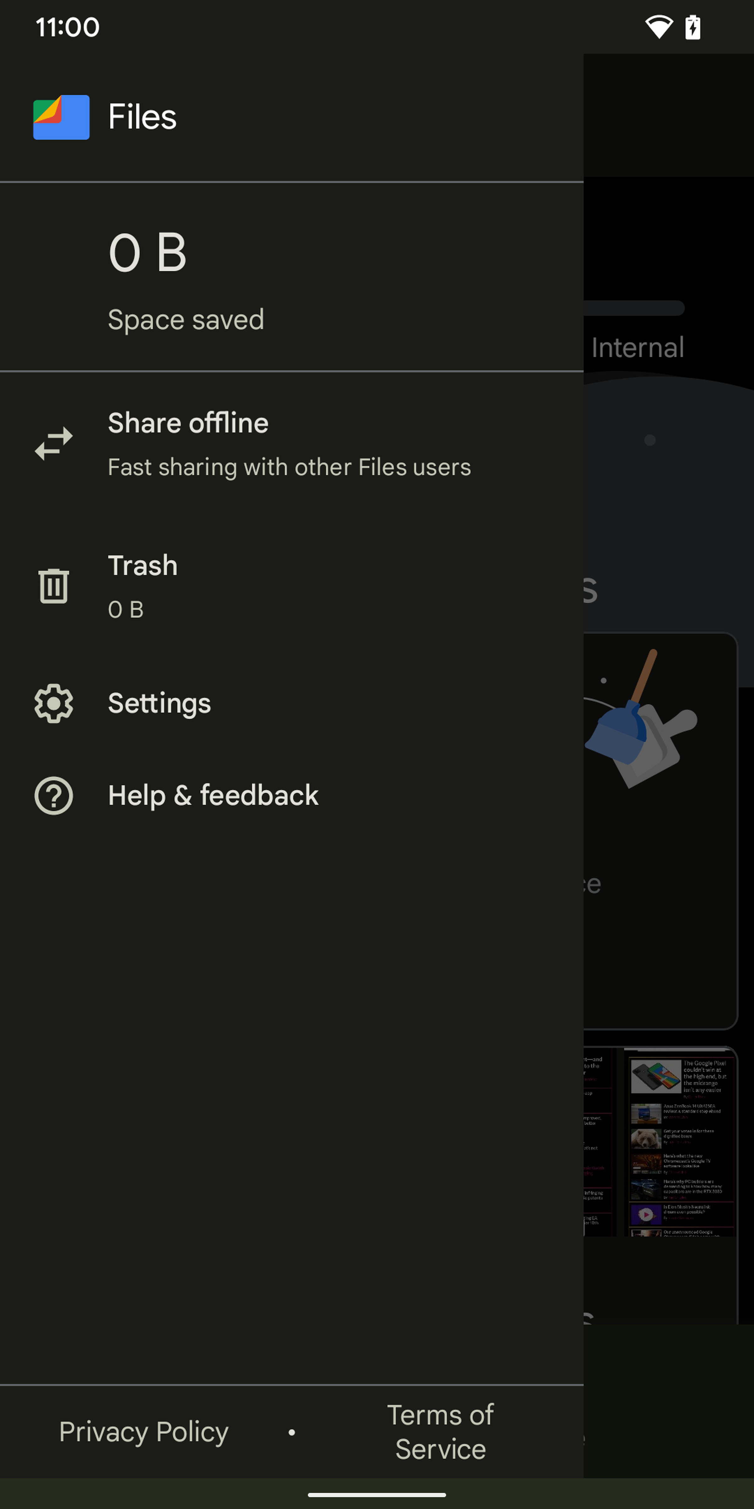 Go to the Settings for the Files app.