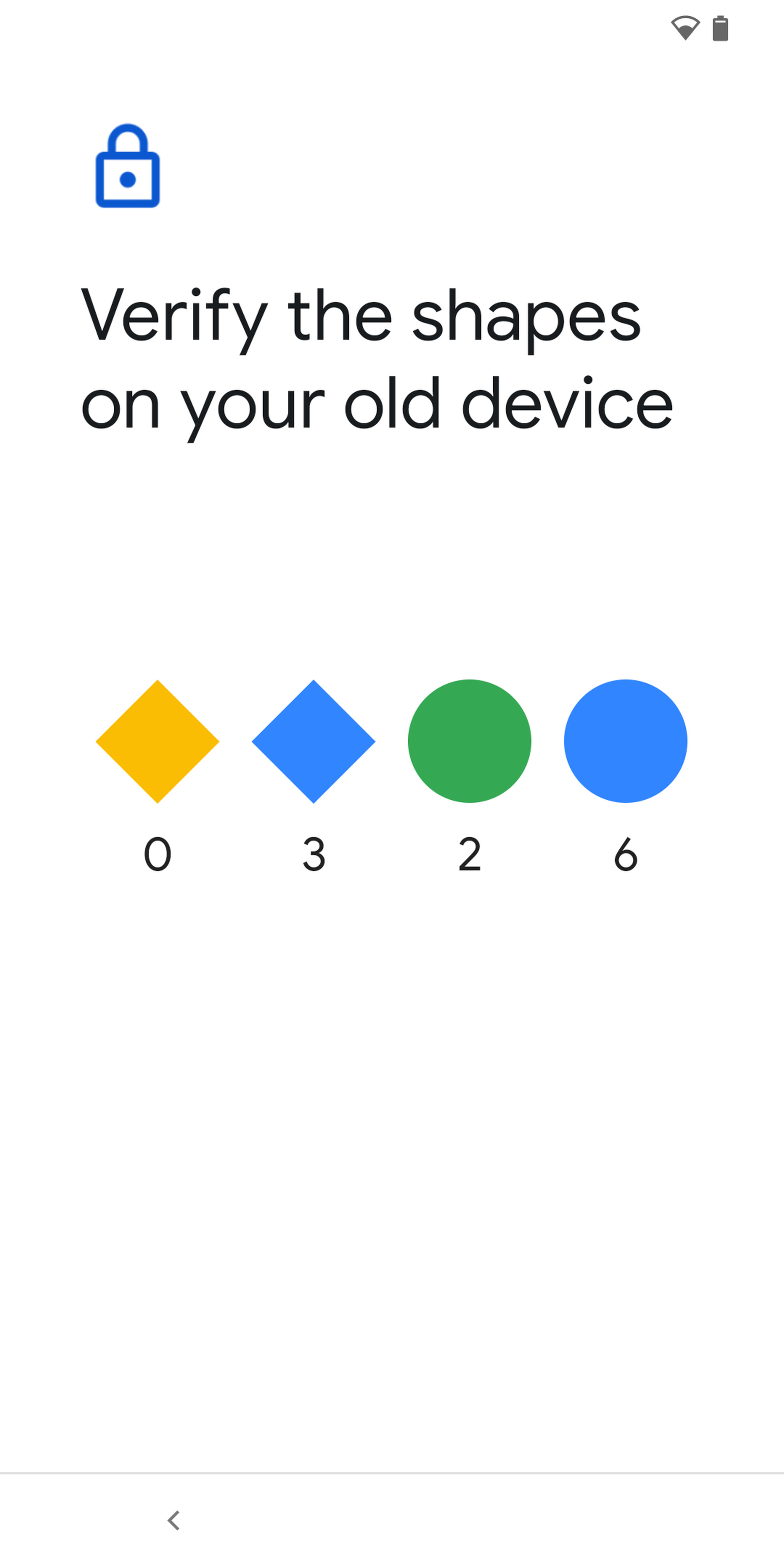 Page: Verify the shapes on your old device
