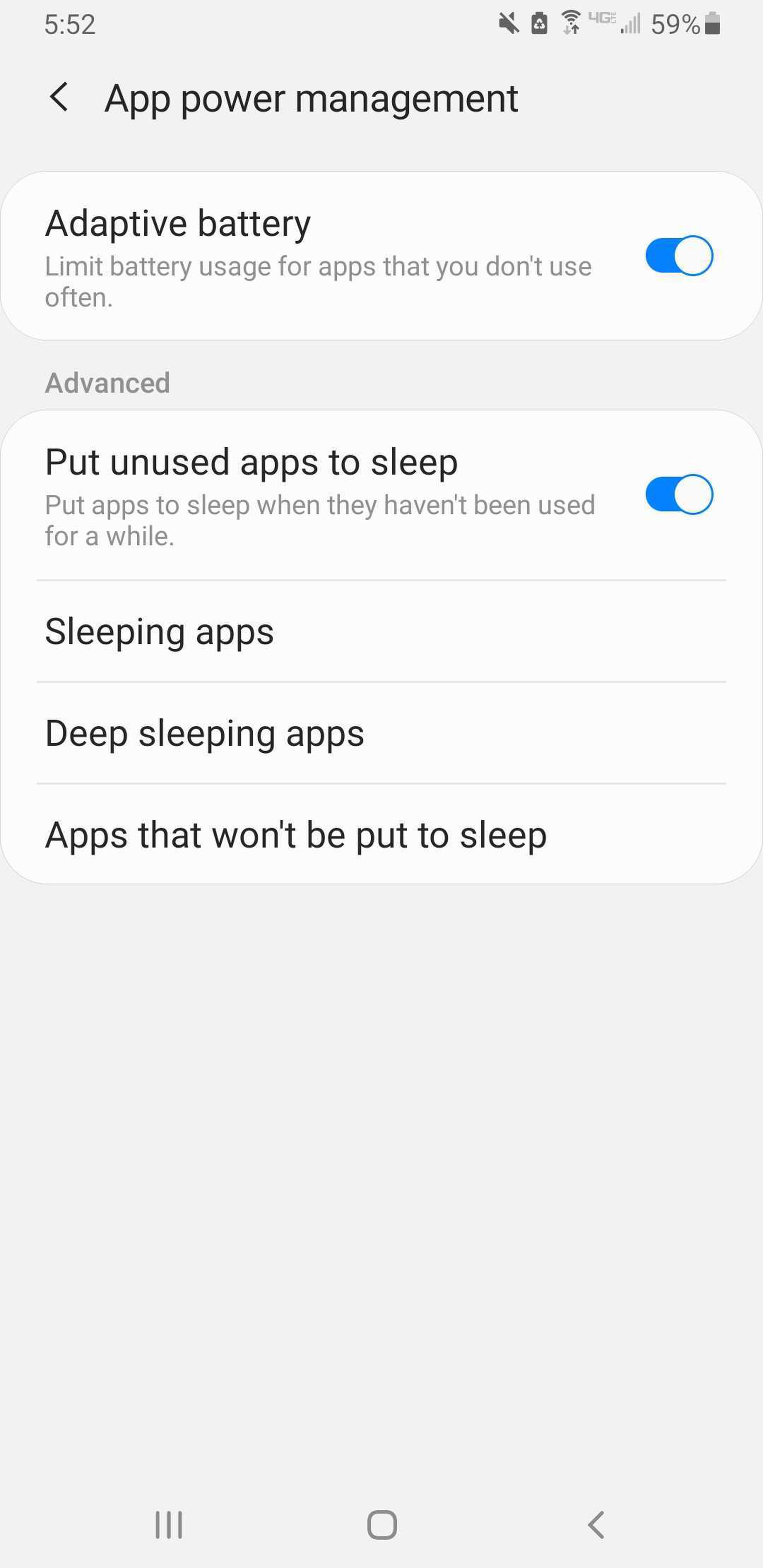 Toggle on “Put unused apps to sleep.”