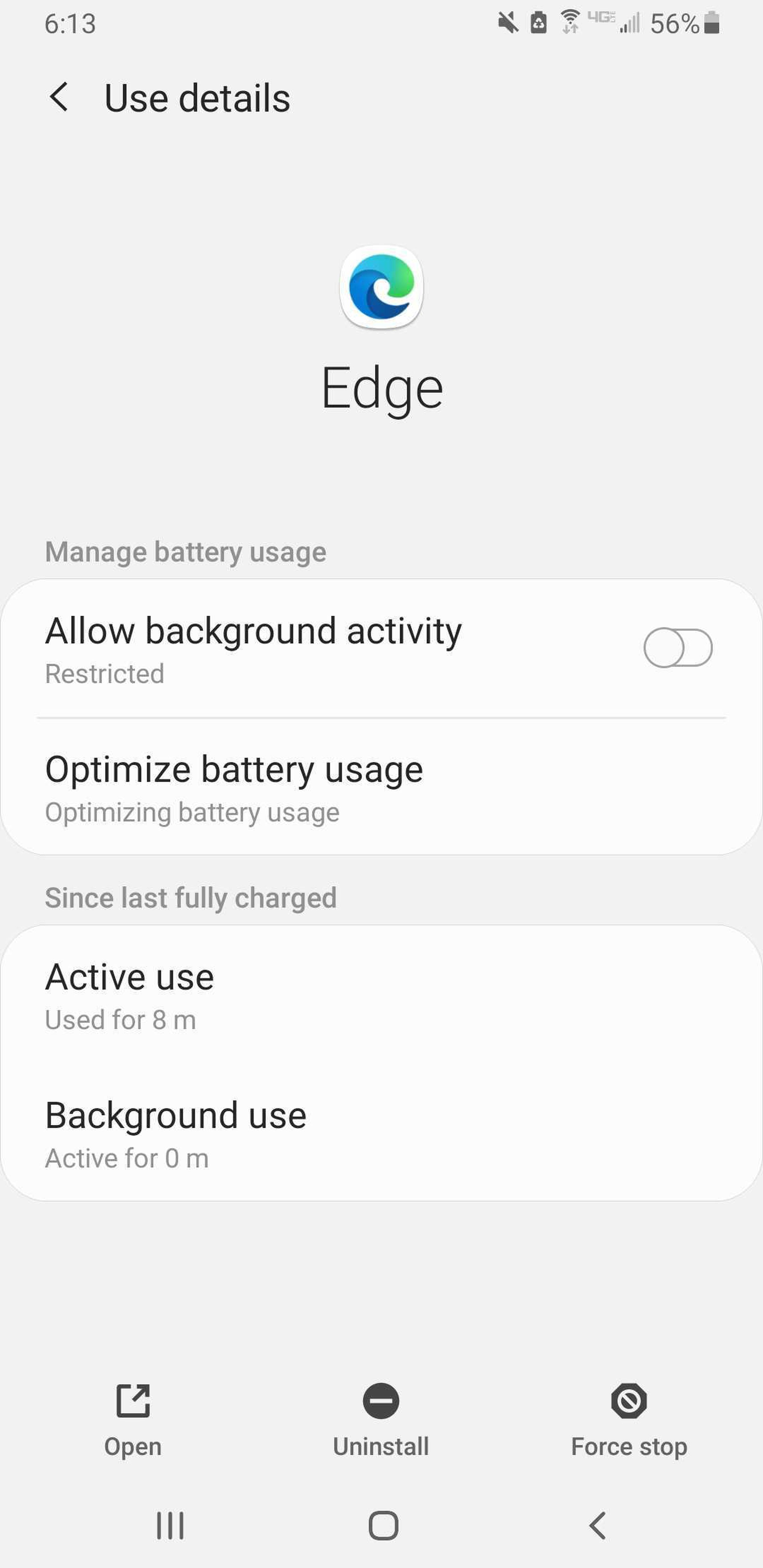 Toggle off “Allow background activity.”