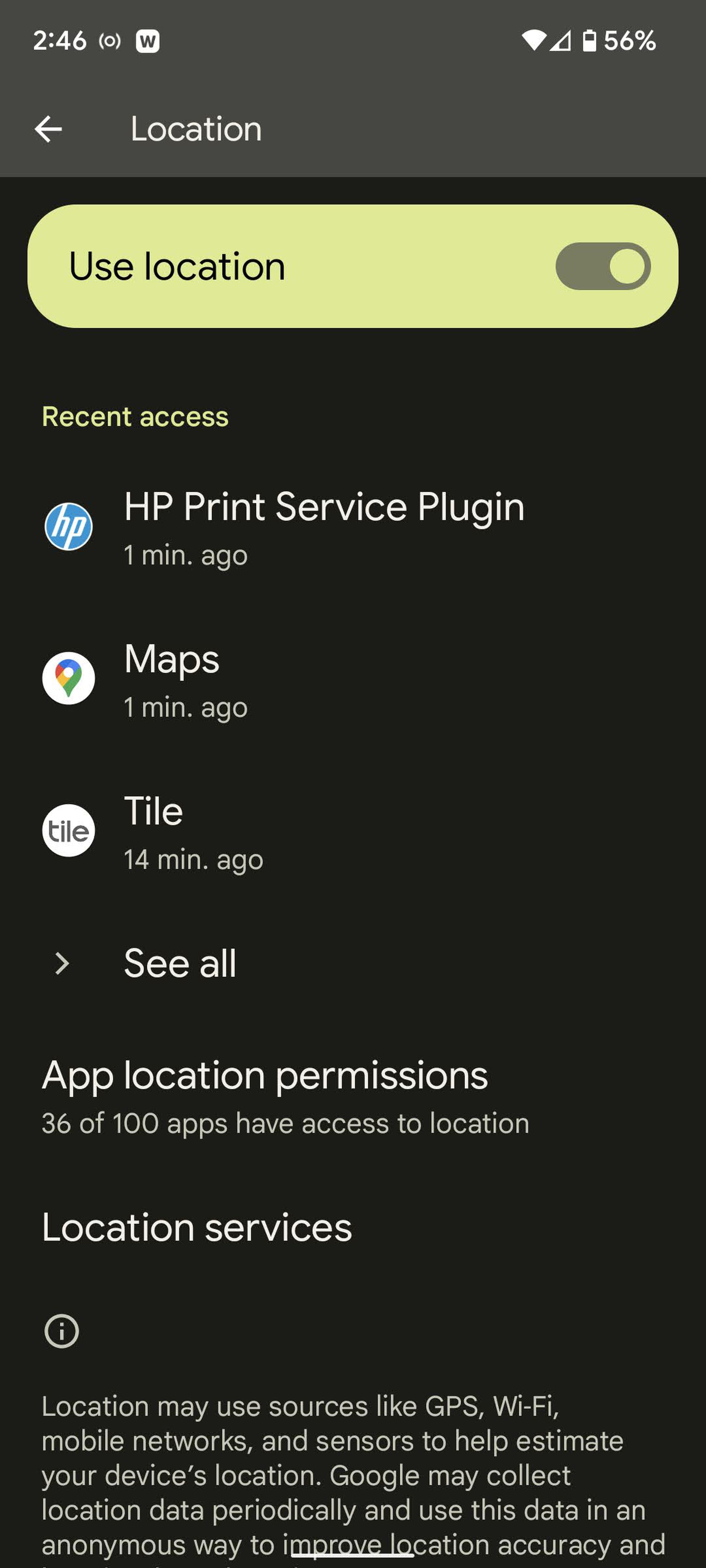 To use Find My Device, location services must be enabled.