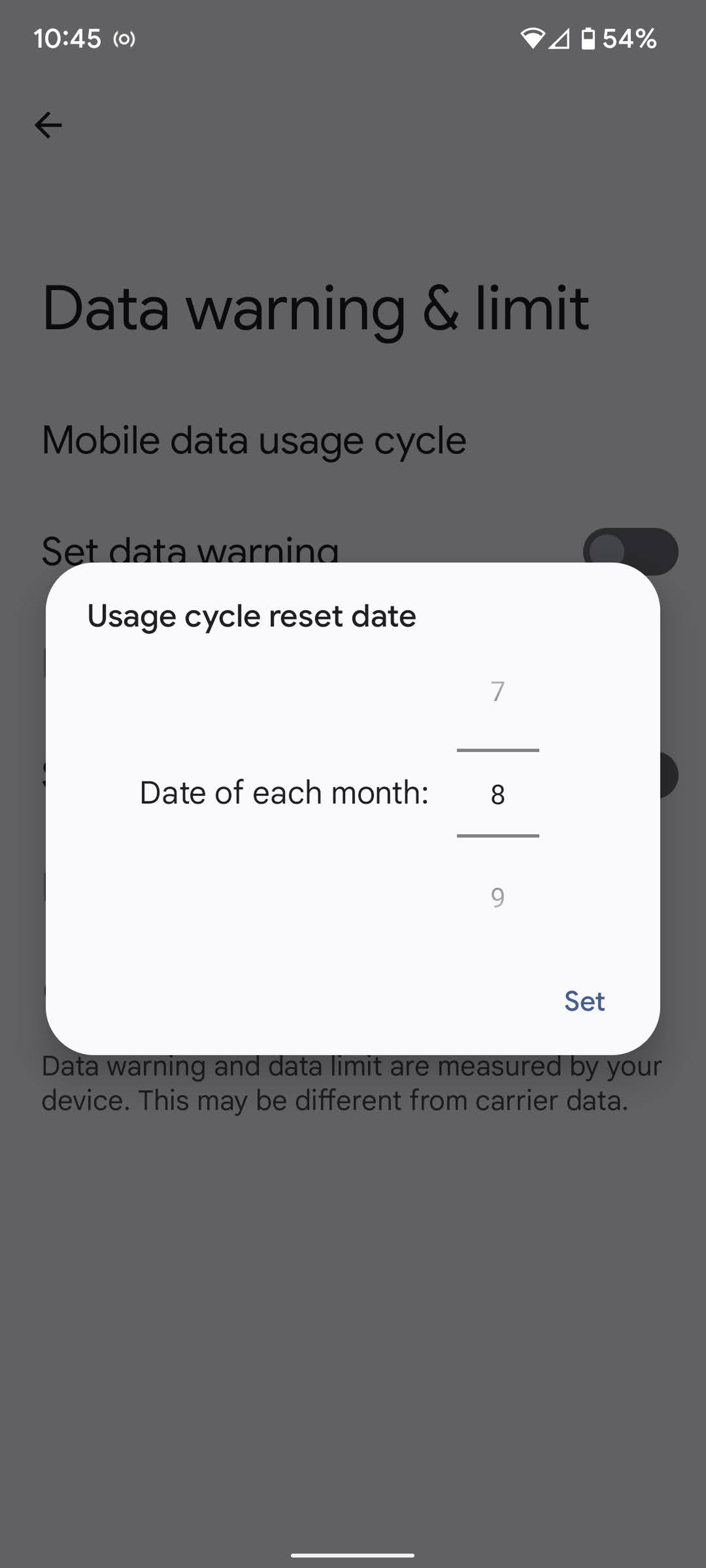 You can tweak the start date for each data month.