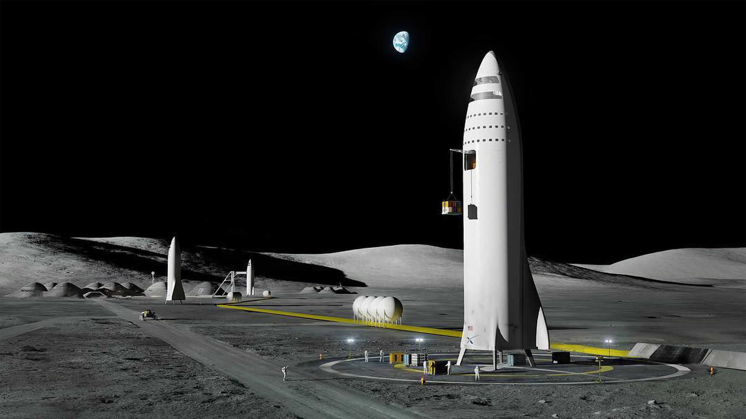 spacex moon base
