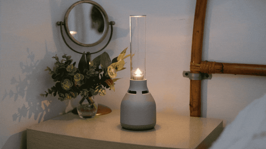 The LED can flicker to convincingly mimic candlelight.